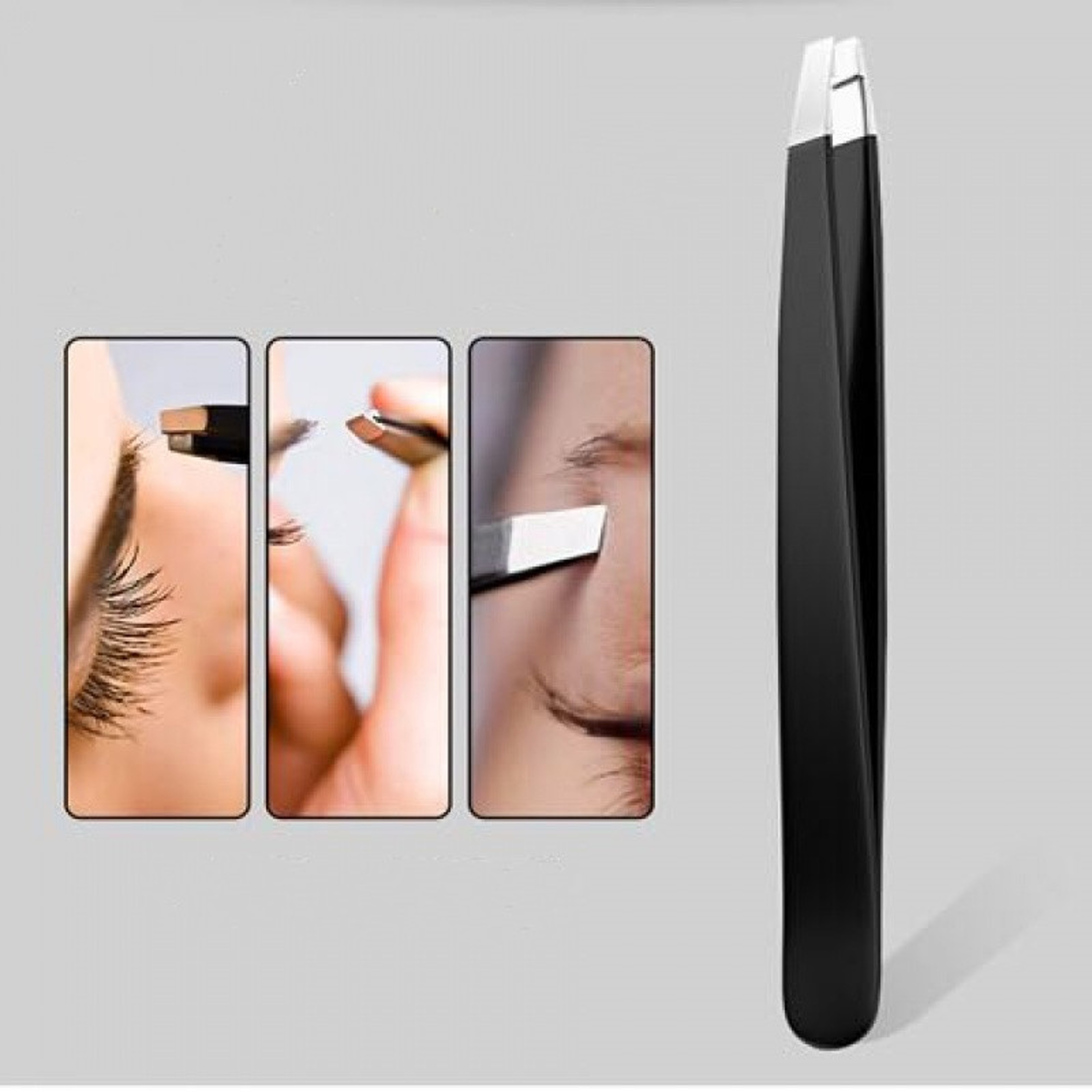 Stainless Steel Slant Tip Eyebrow Tweezers For Makeup Hair Removal  Eyelashes Extension Tool Kit 4