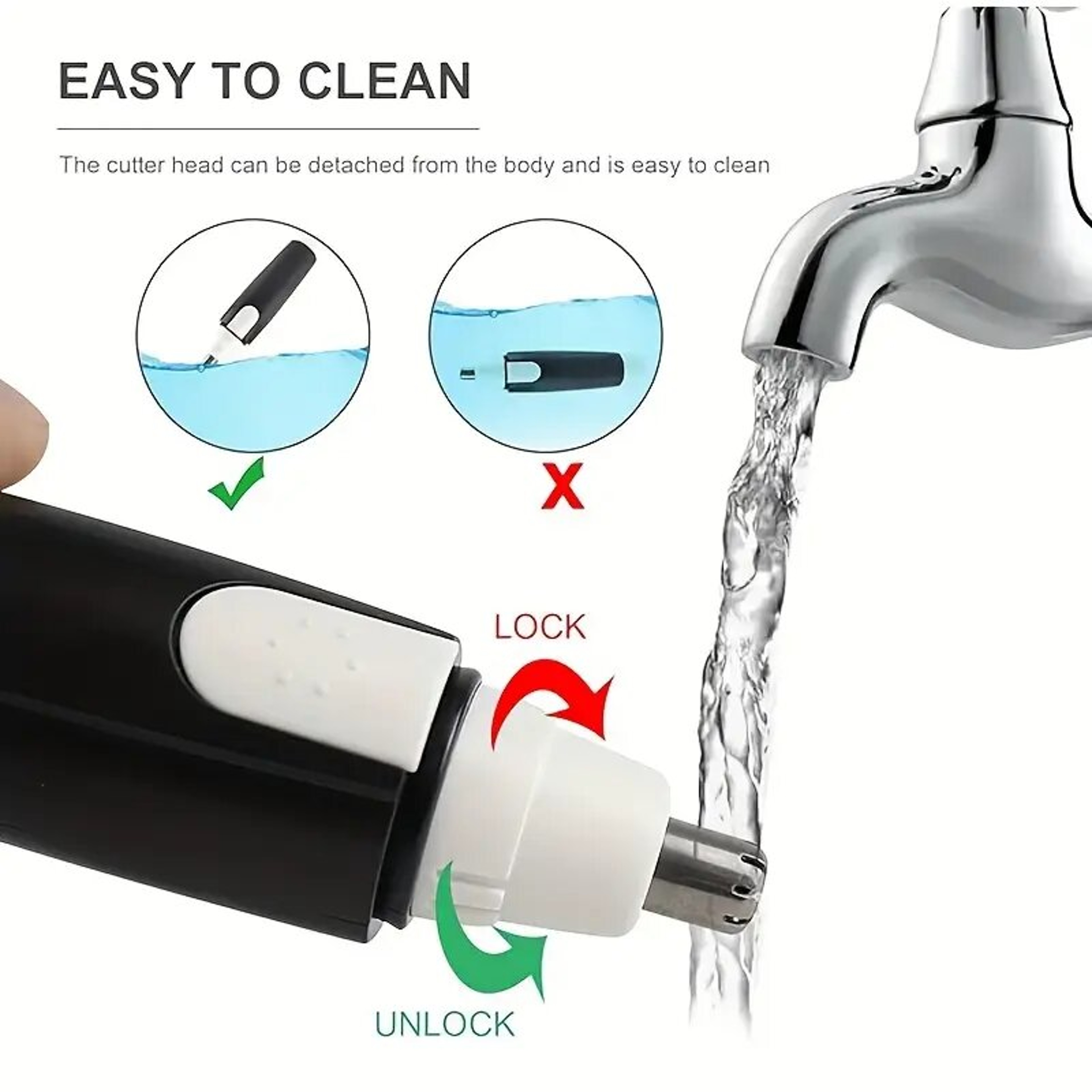 Electric Trimmer For Nose Ear Eyebrow Neck And Clean Shaving Kit For Men And Women 5
