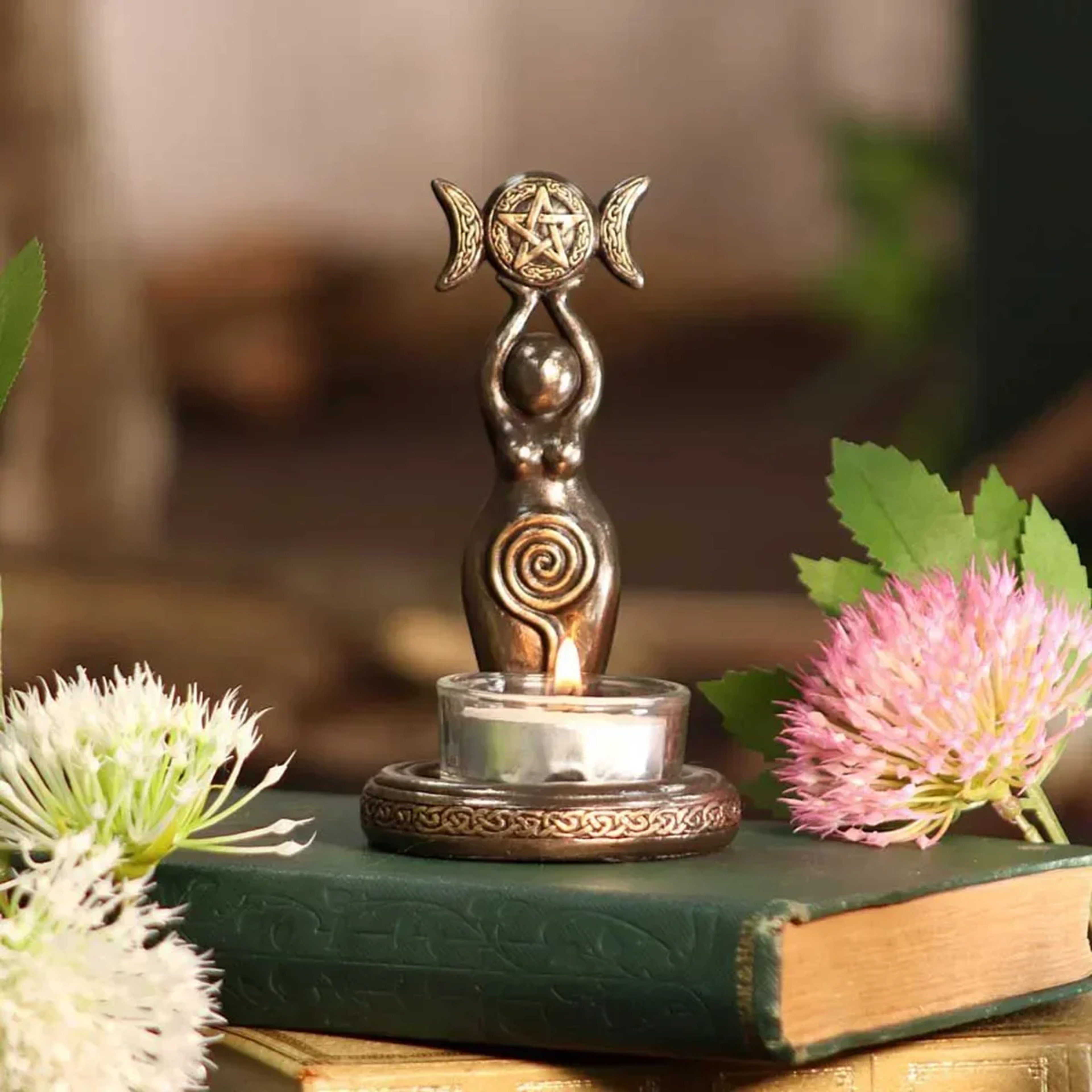 Handicraft Resin Candle Holder Light, Home Decoration Garden Study Accessories – view 1
