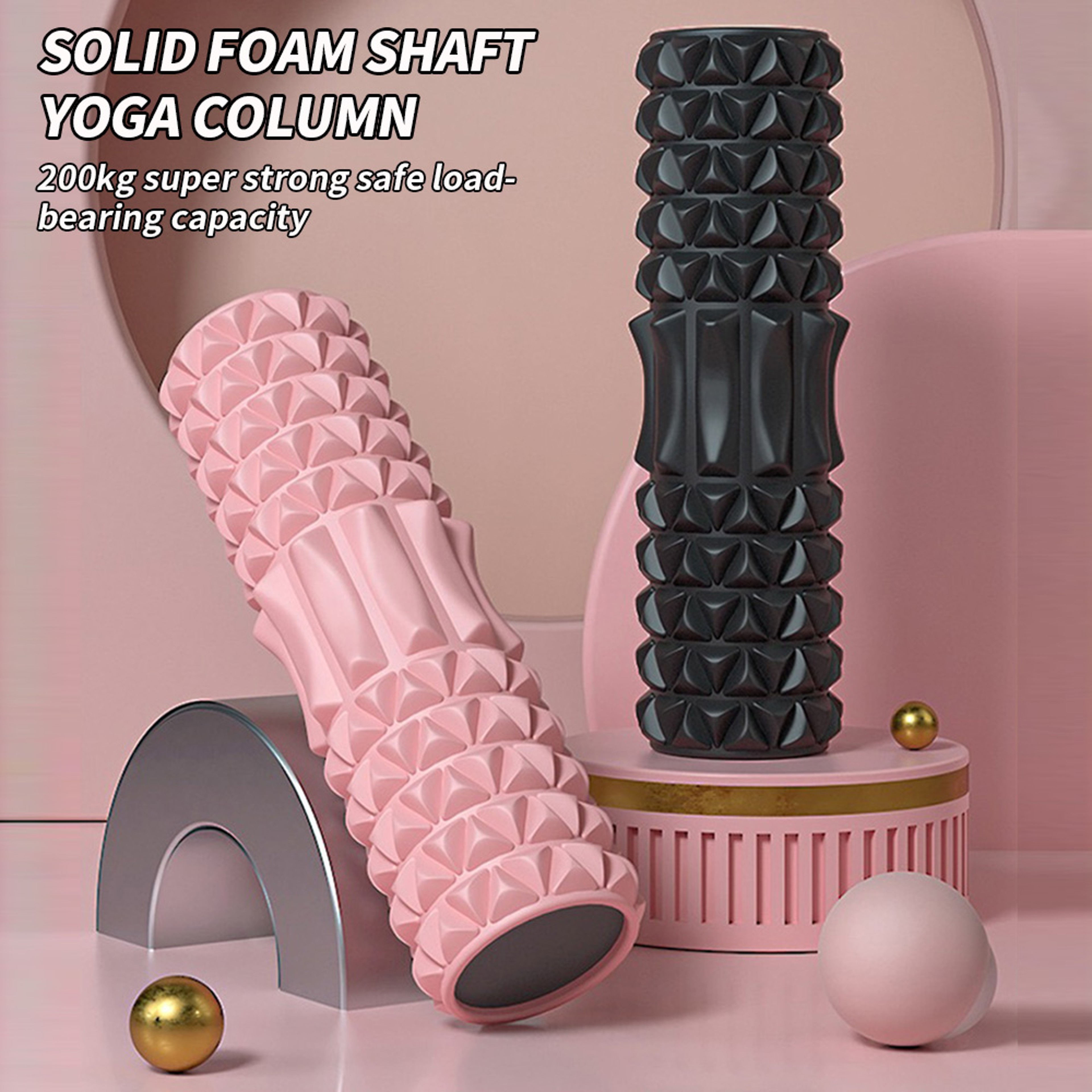 Axis Yoga Column Massage Stick Super LoadBearing Foam Roller Home Exercise Tool 0