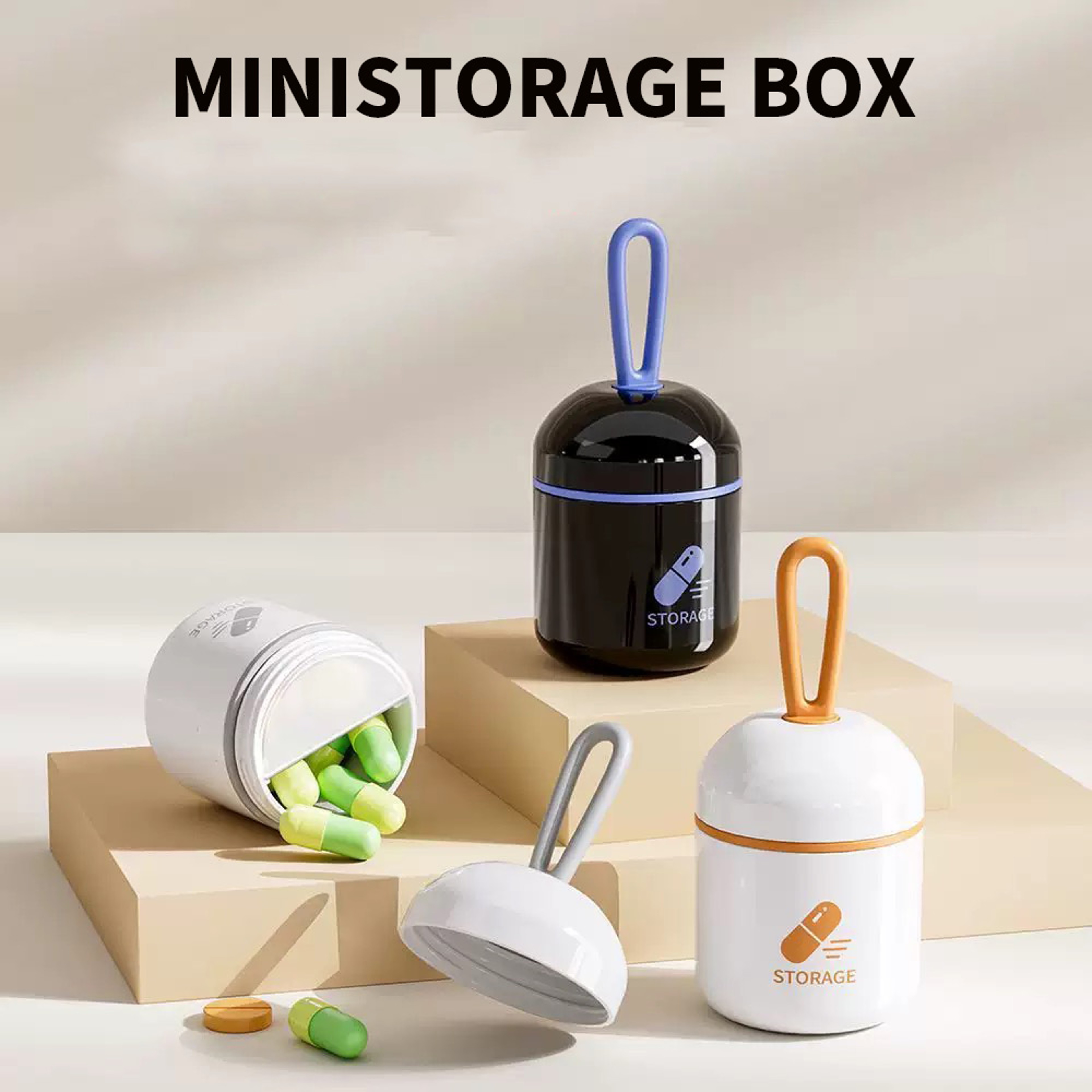 Convenient Mini Medication Box, Moisture Resistant Pill Storage – view 1