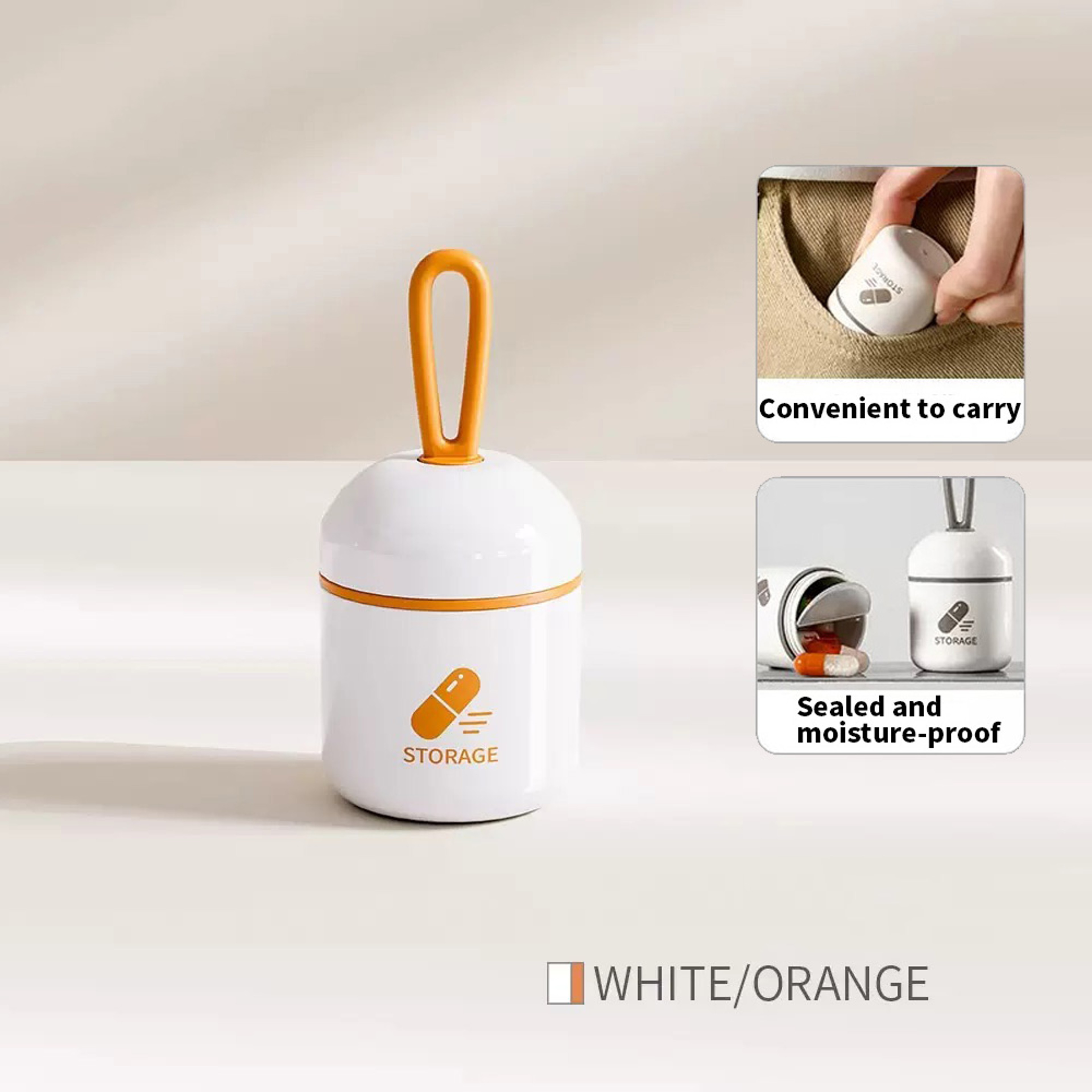 Convenient Mini Medication Box, Moisture Resistant Pill Storage – view 8