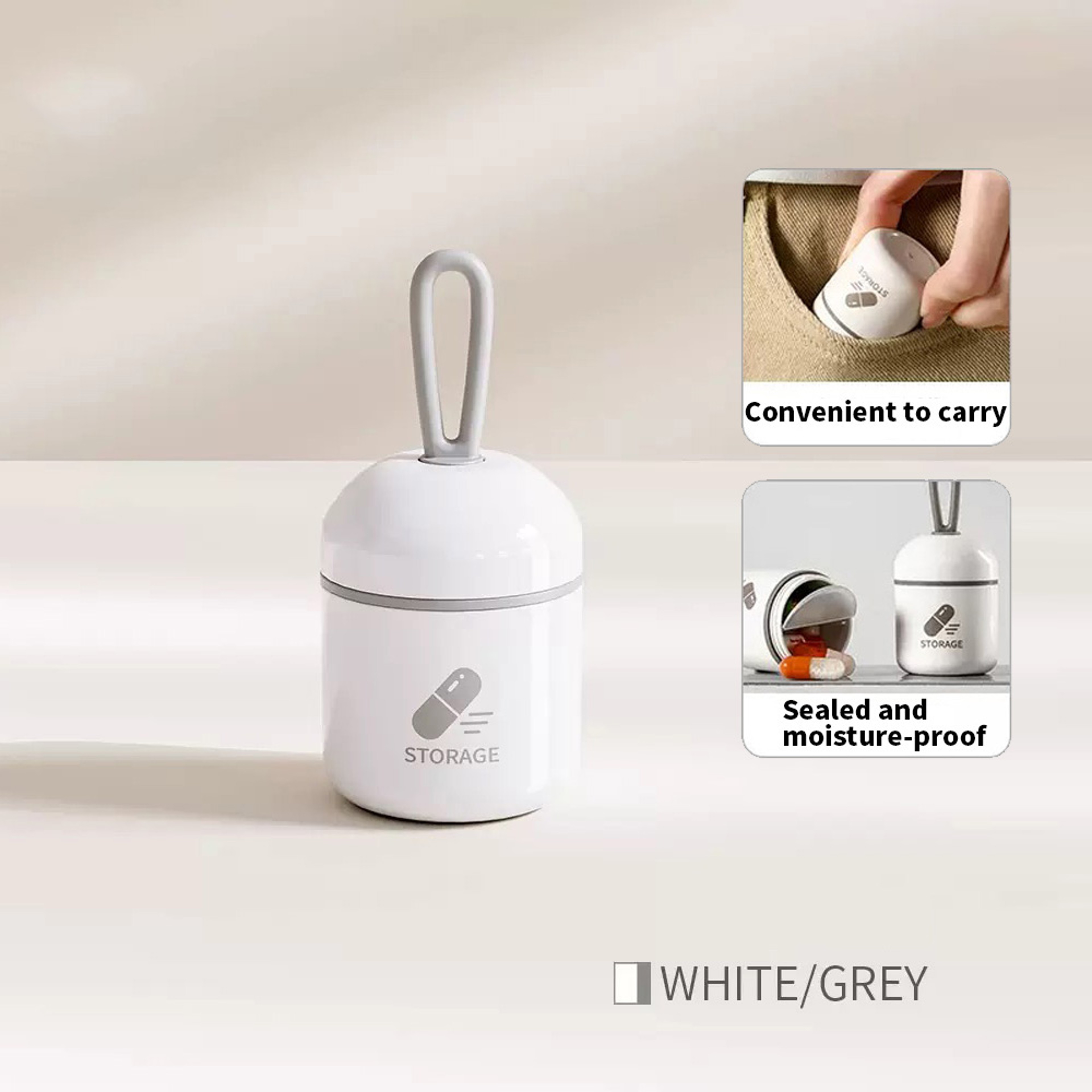 Convenient Mini Medication Box, Moisture Resistant Pill Storage – view 10