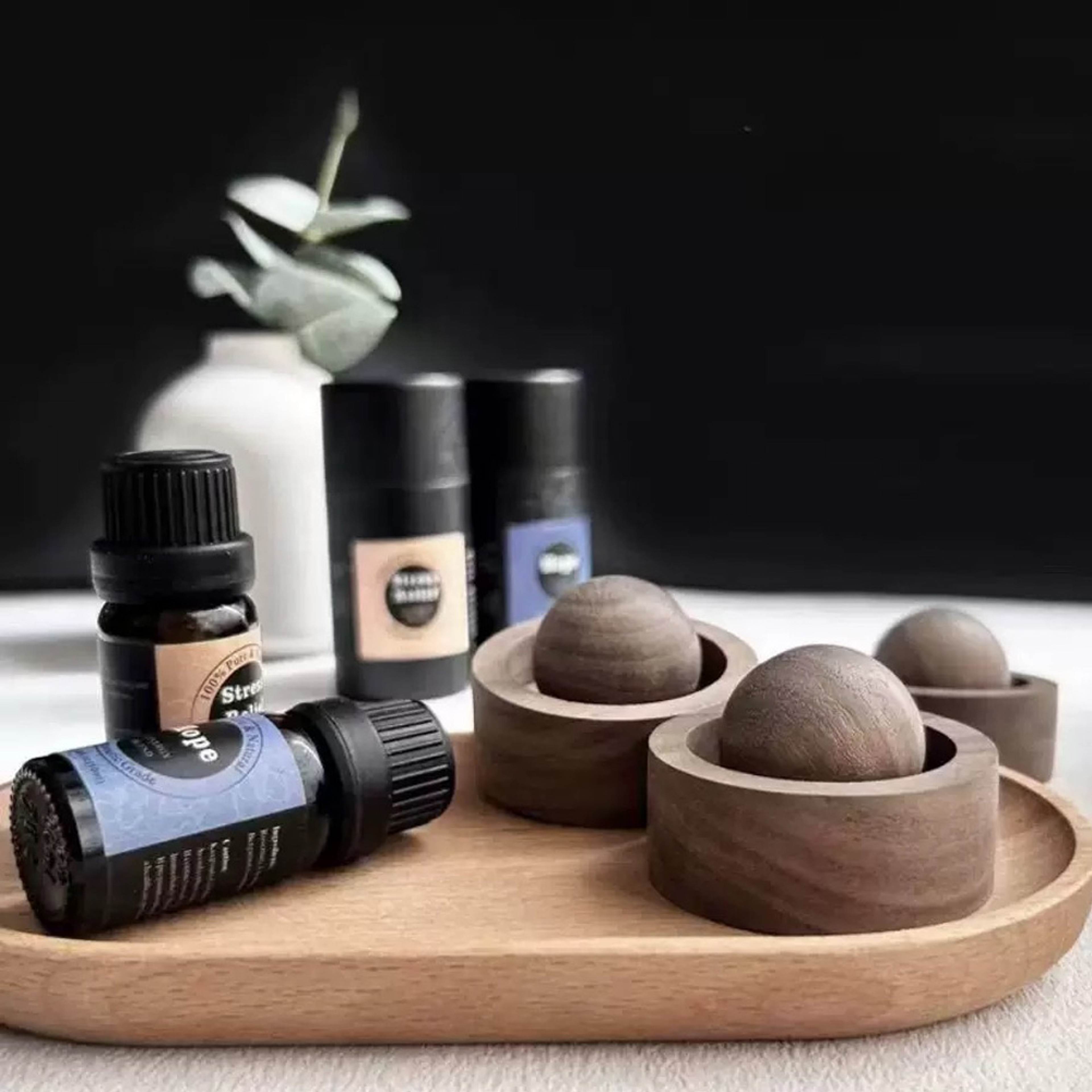 Spherical Expansion Wood Essential Oil Aromatherapy Accessories For Home Bedroom Use 2