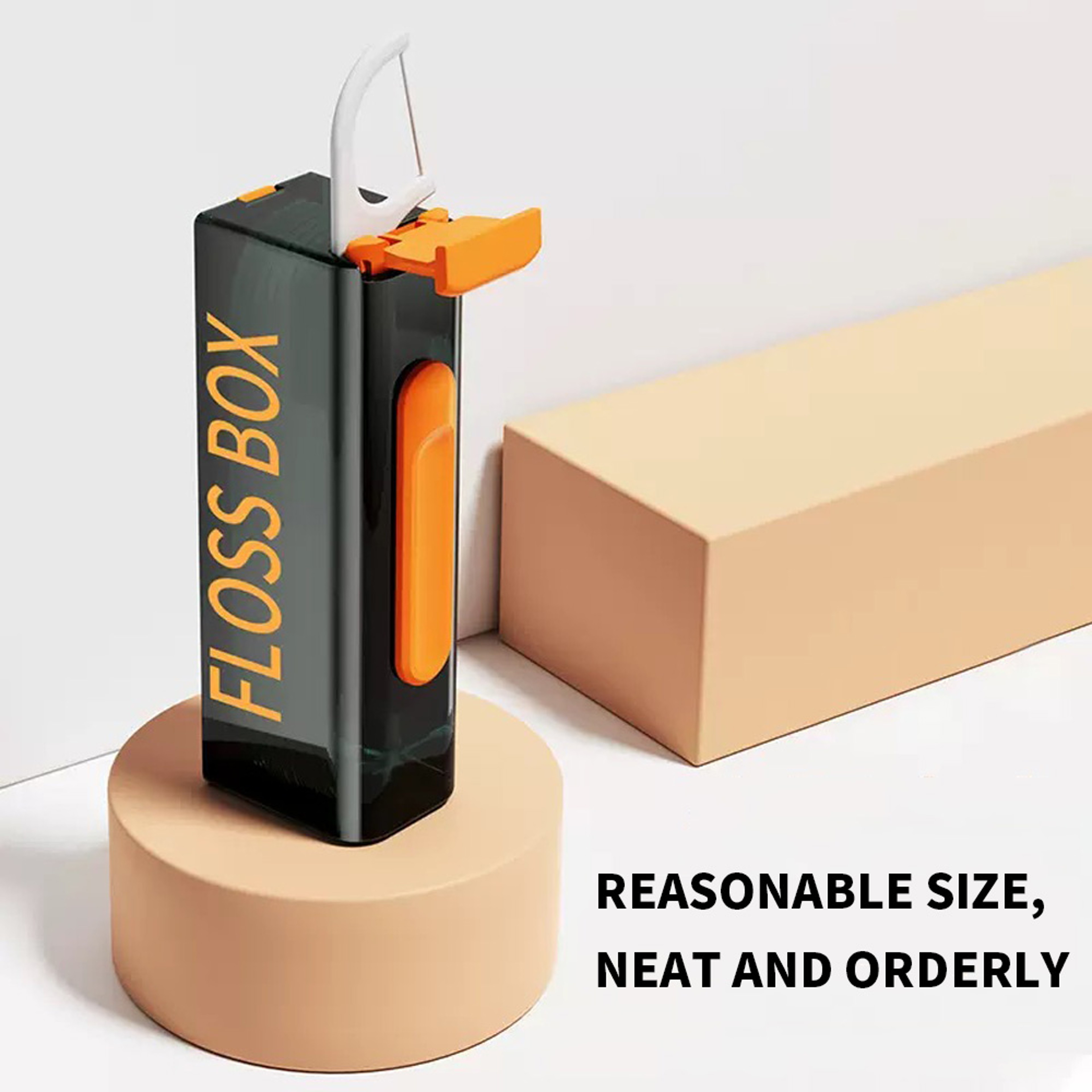 Automatic pop-up dental floss box, dental floss storage with mirror at the bottom – view 4
