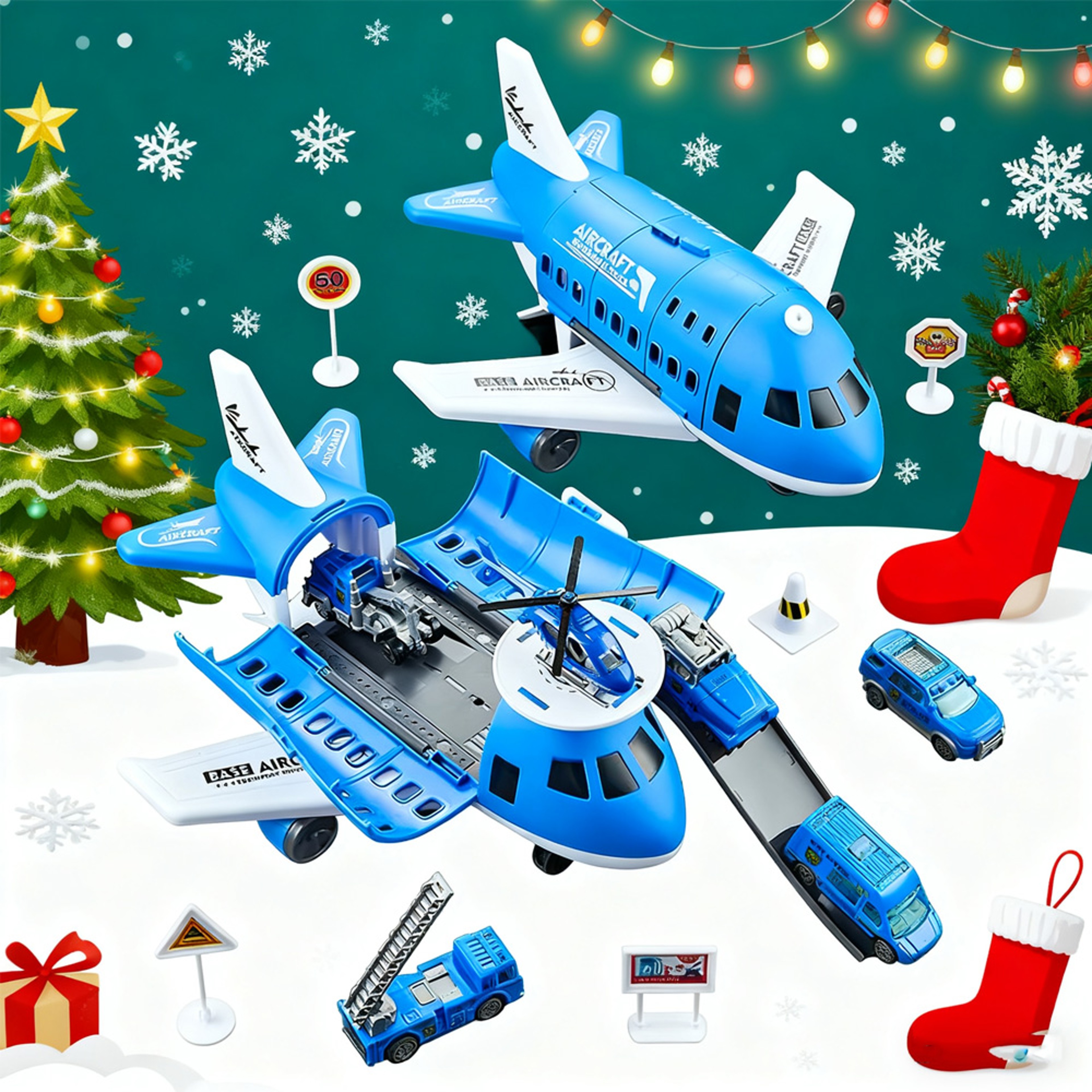 Inertia Plane Model With Storage Transforming Toy For Kids And Adults 4