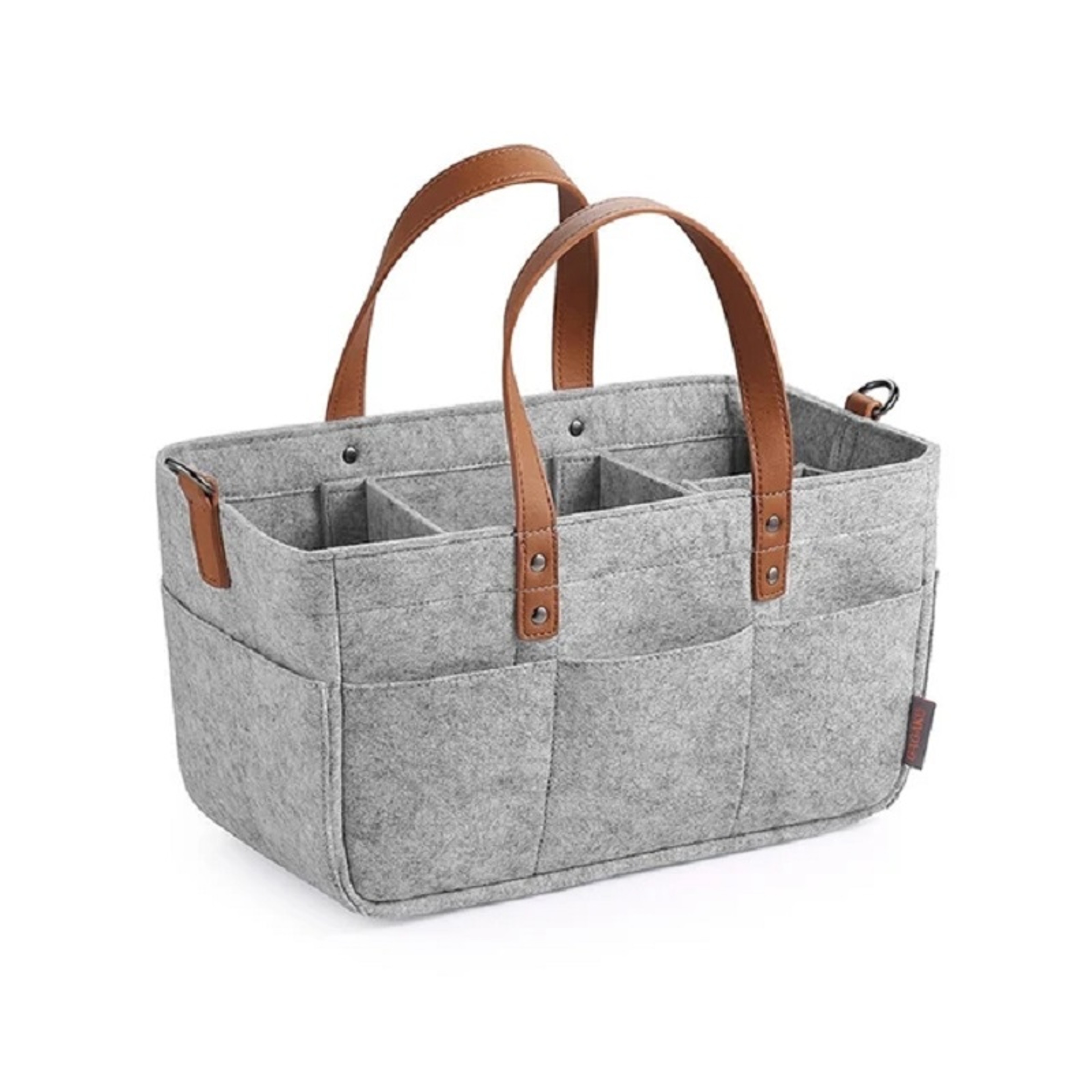 Infant Diaper Bag with Handle Caddy, Baby Felt Storage Nursery Organizer Basket, Nappy Kids Storage Carrier – view 7
