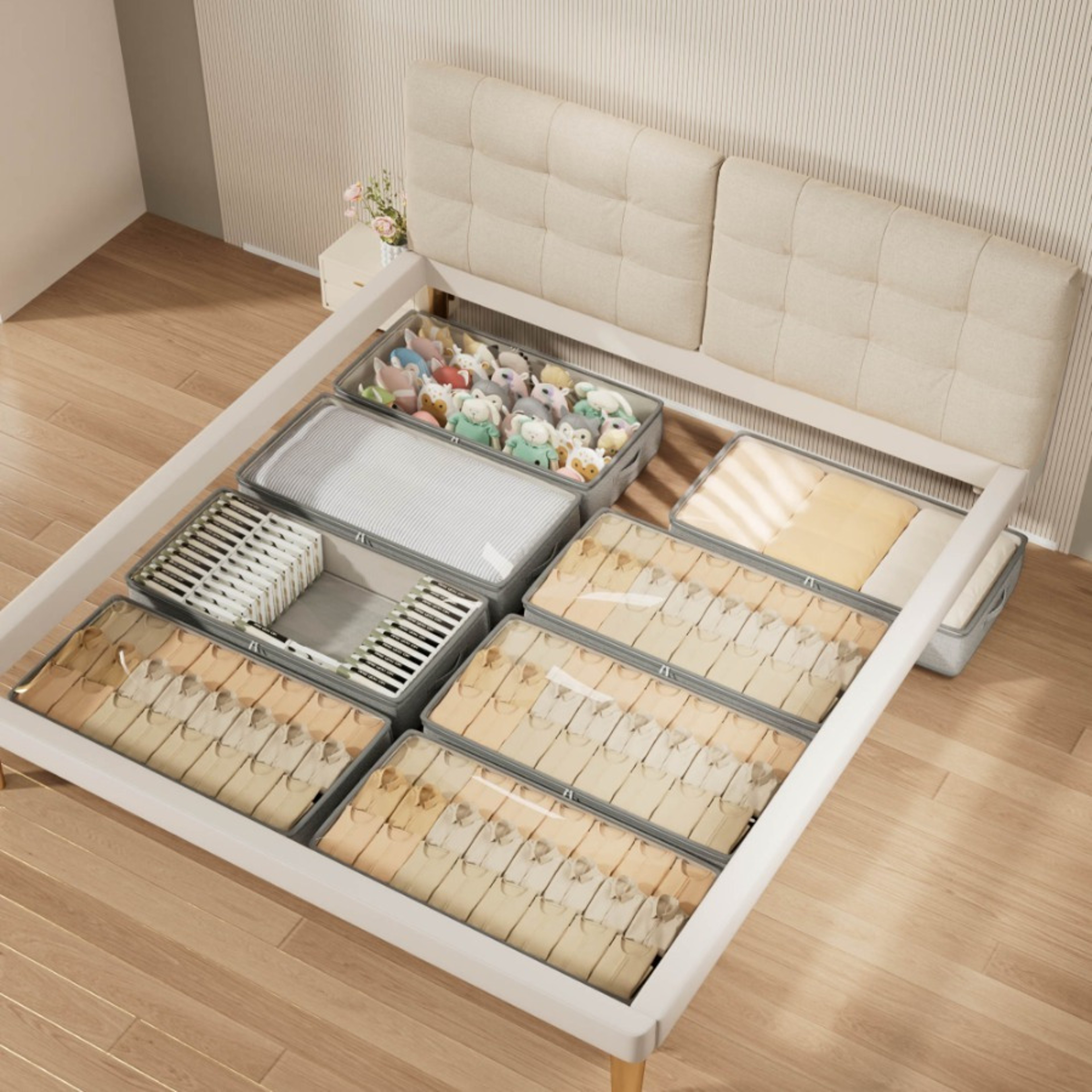 Multipurpose Organizer Bins Foldable Sweater And Linen Storage Bags Under Bed Storage Containers Re 4