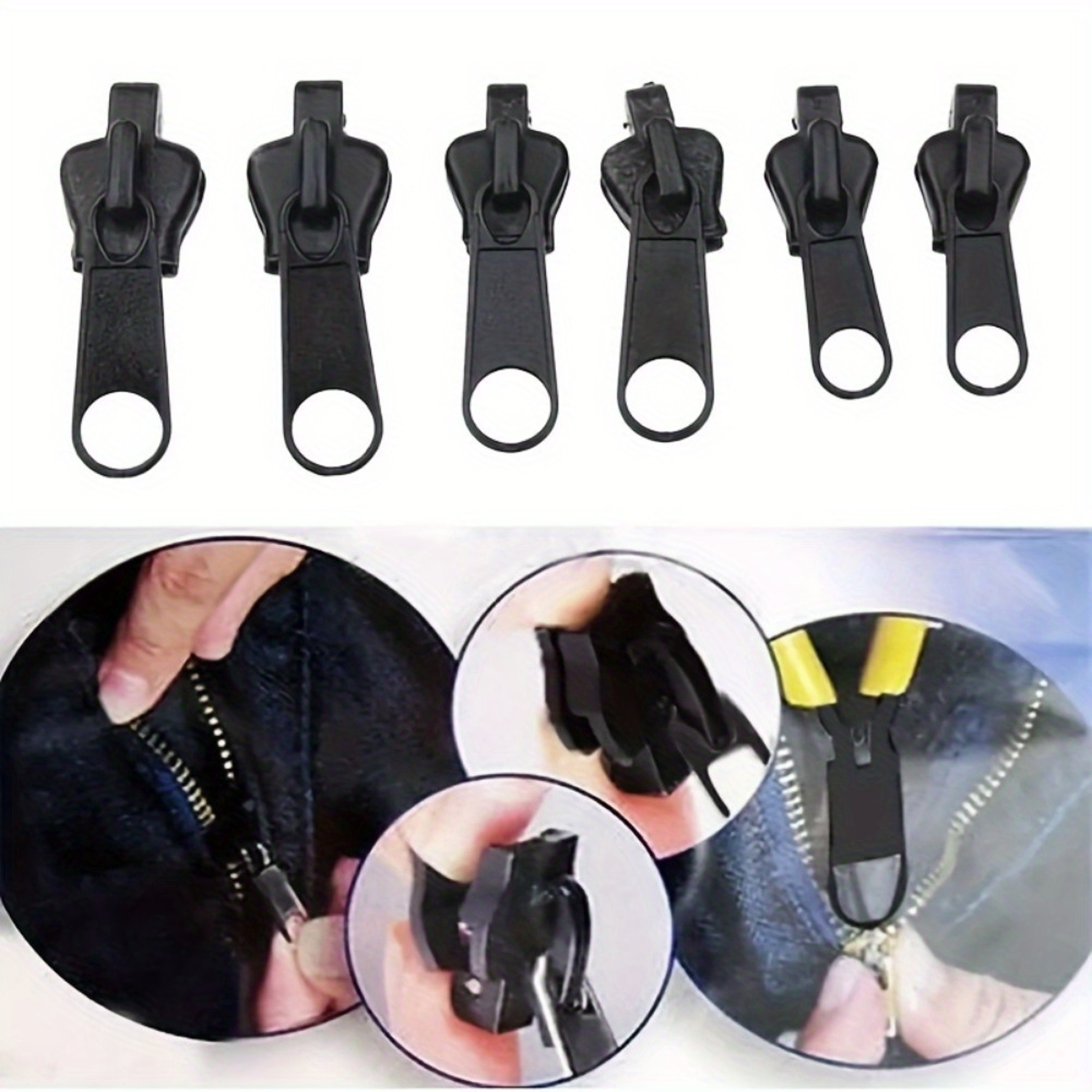 6pcs Instant Zipper Repair Kit With Universal Design  Multiple Sizes Replacement Zipper 1