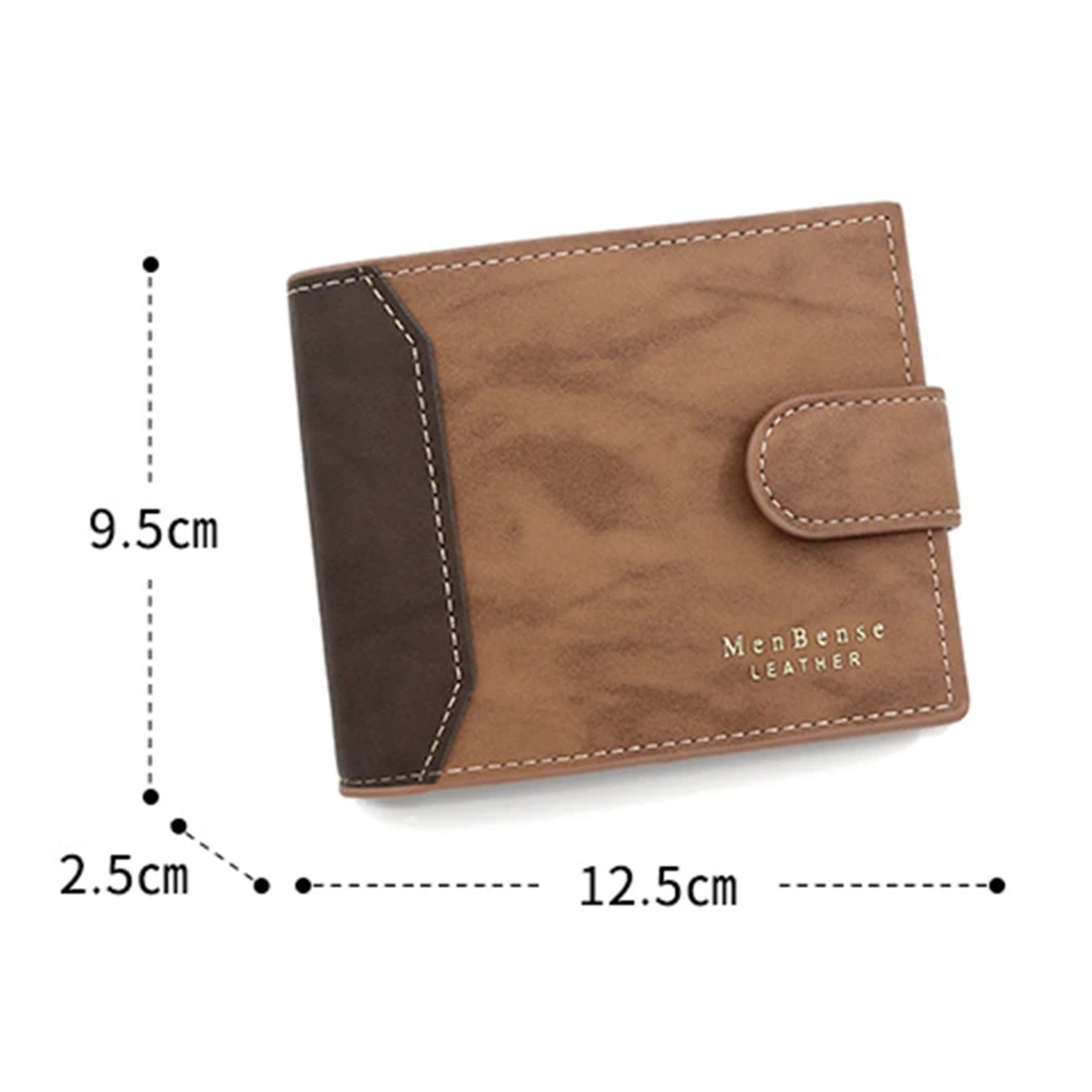 Male Short Zipper Wallet, Men's Business Wallet High Quality PU Leather, Credit Card Holder Case, Coin Pocket Purse – view 2