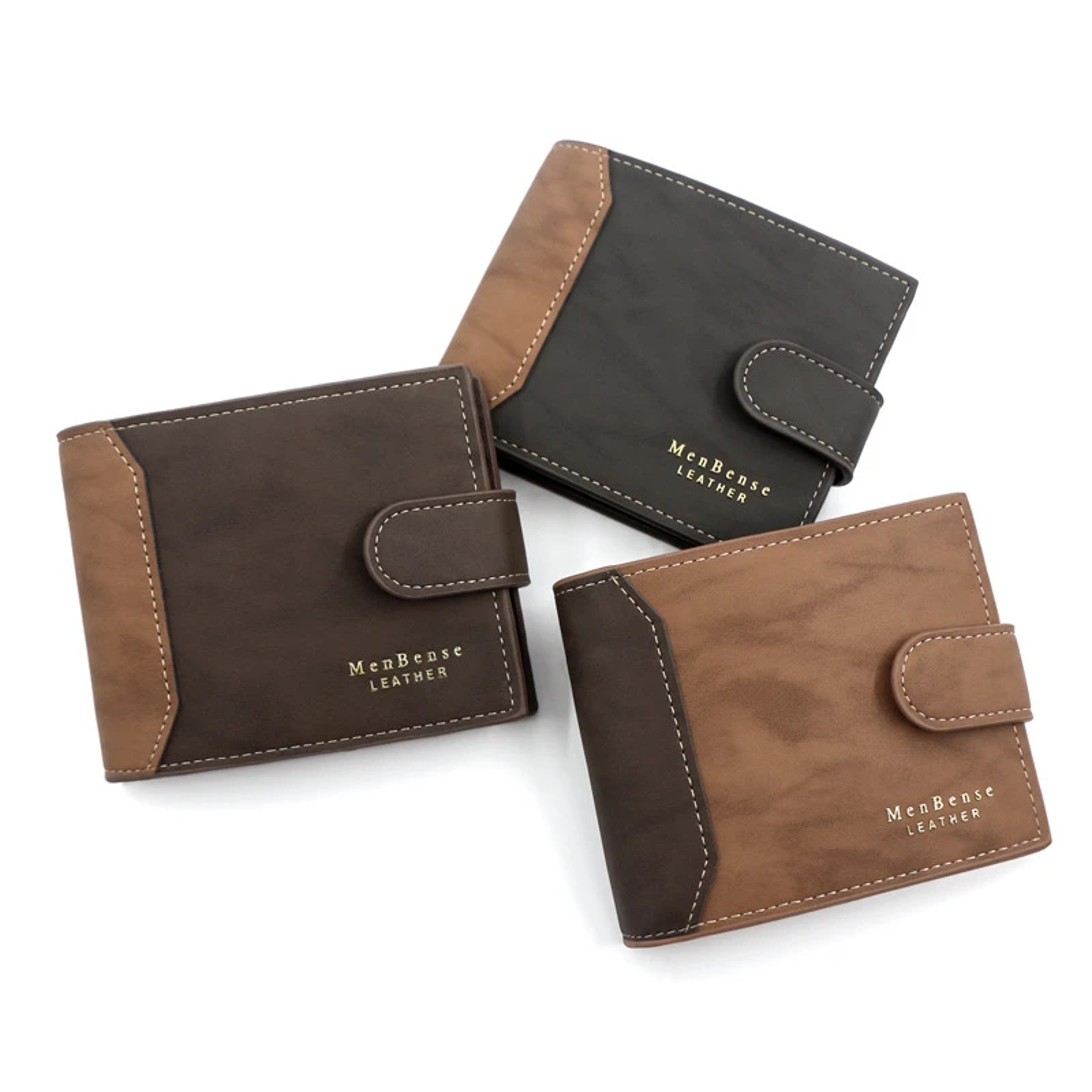 Male Short Zipper Wallet, Men's Business Wallet High Quality PU Leather, Credit Card Holder Case, Coin Pocket Purse – view 6