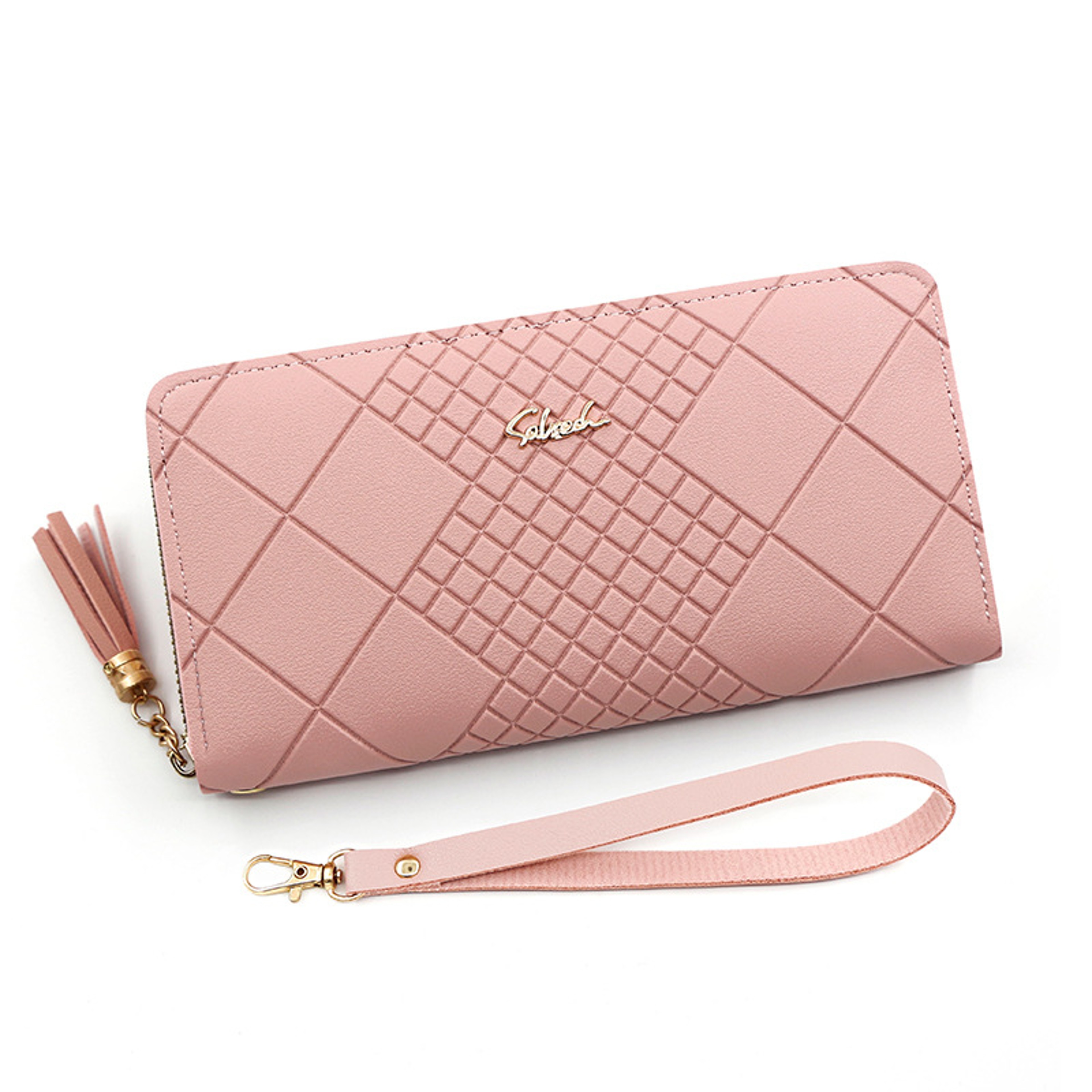 Large Capacity Zipper Coin Purse With Card Holder Womens Long PU Leather Wallet Stylish Wristlet Ph 5