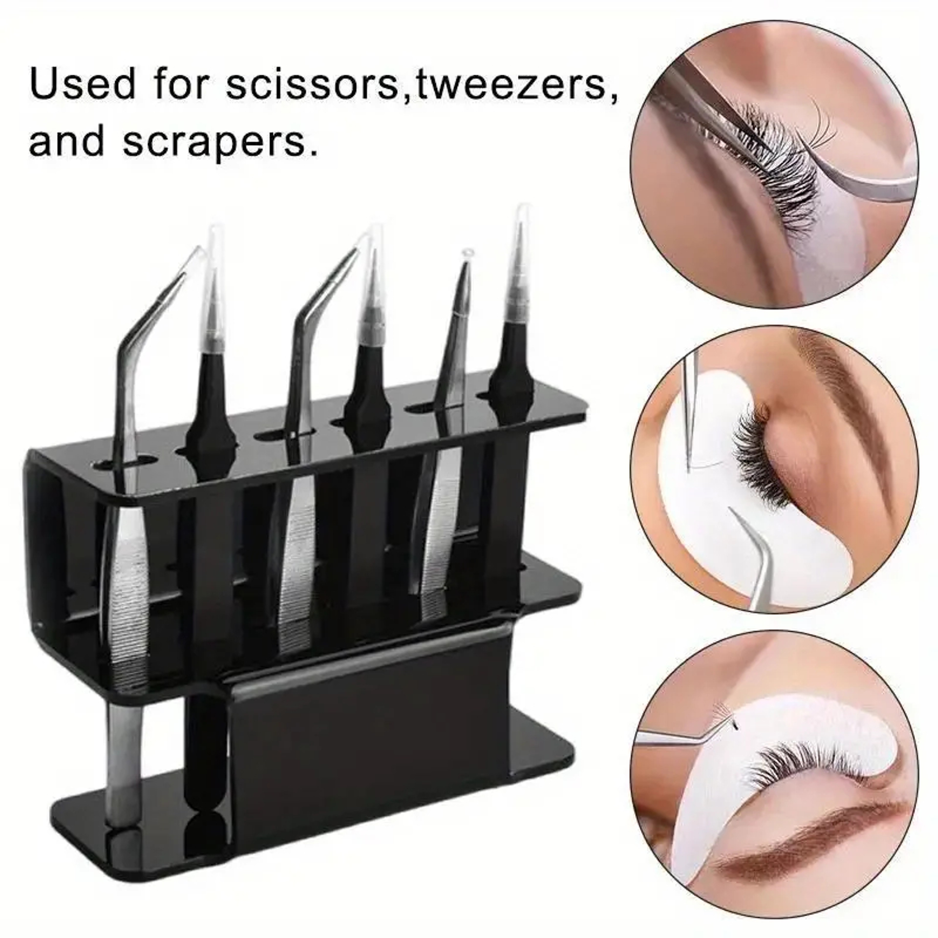 Professional Eyelash Extension Display Stand 6Hole Acrylic Tweezer Storage Rack Makeup Tools Organi 3