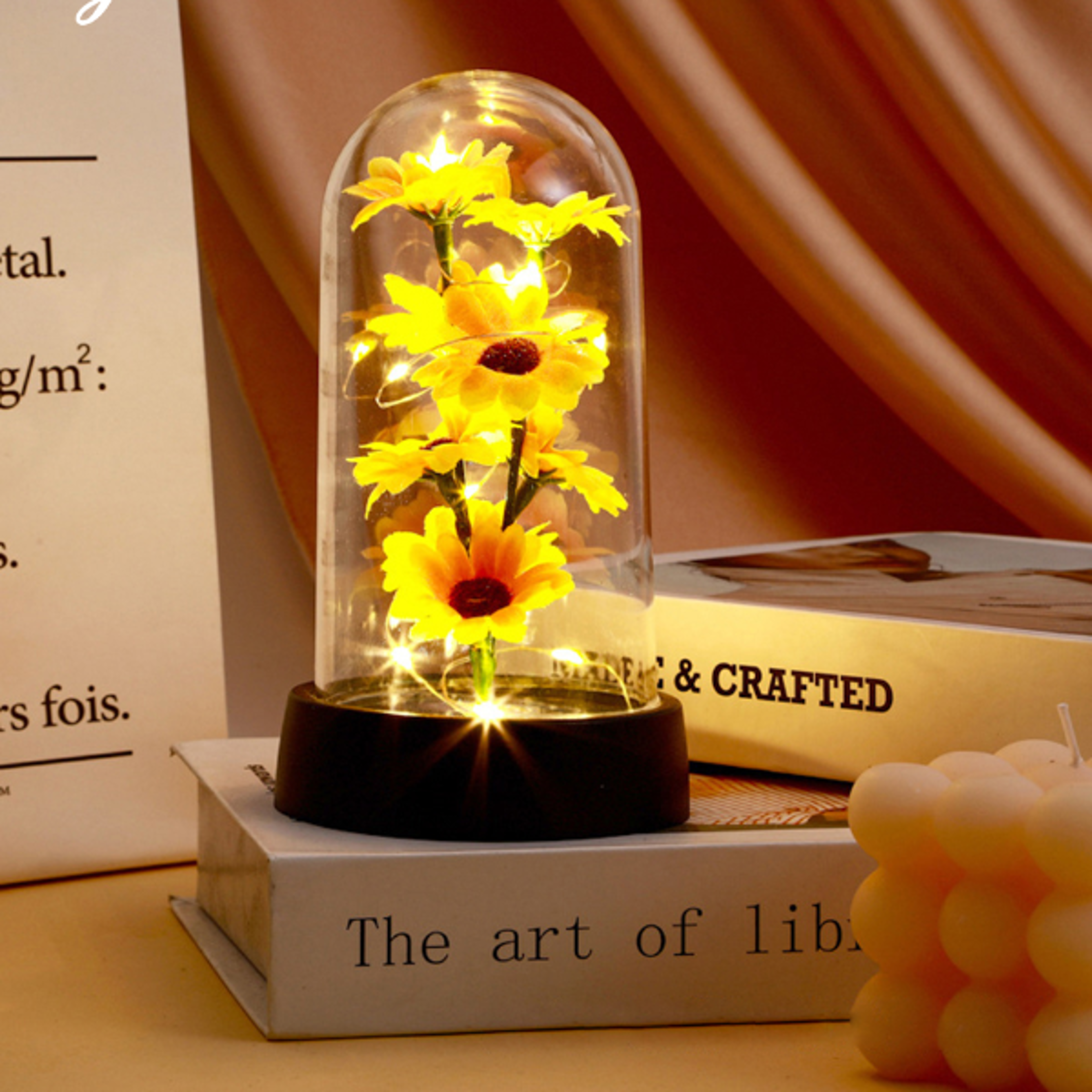 Eternal Flower Gift for Graduation Mothers Day Valentines Day Birthday Small Sunflower Plastic