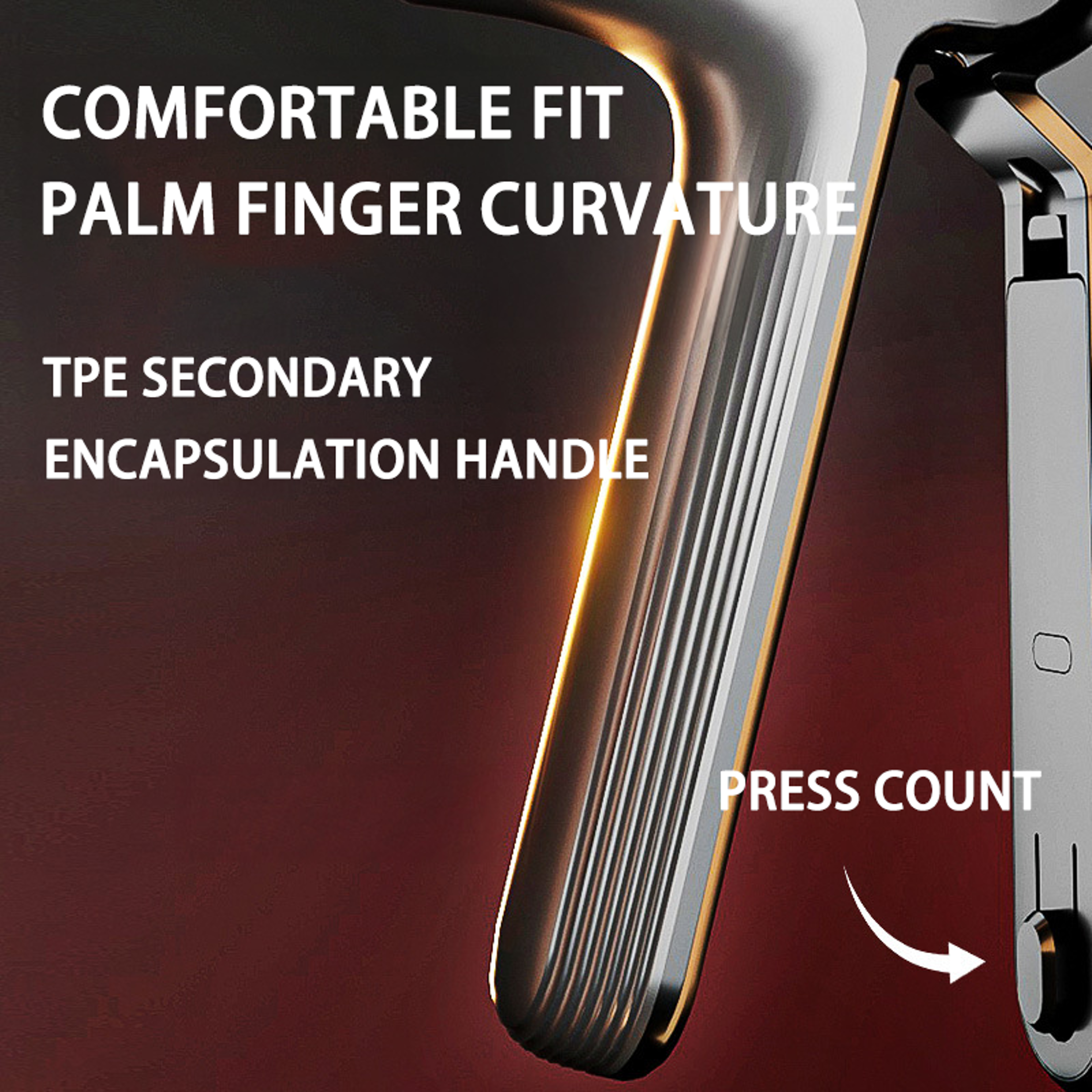 Adjustable Weight Fitness Hand Strength Trainer, Electronic Counting Grip Strength Device – view 4