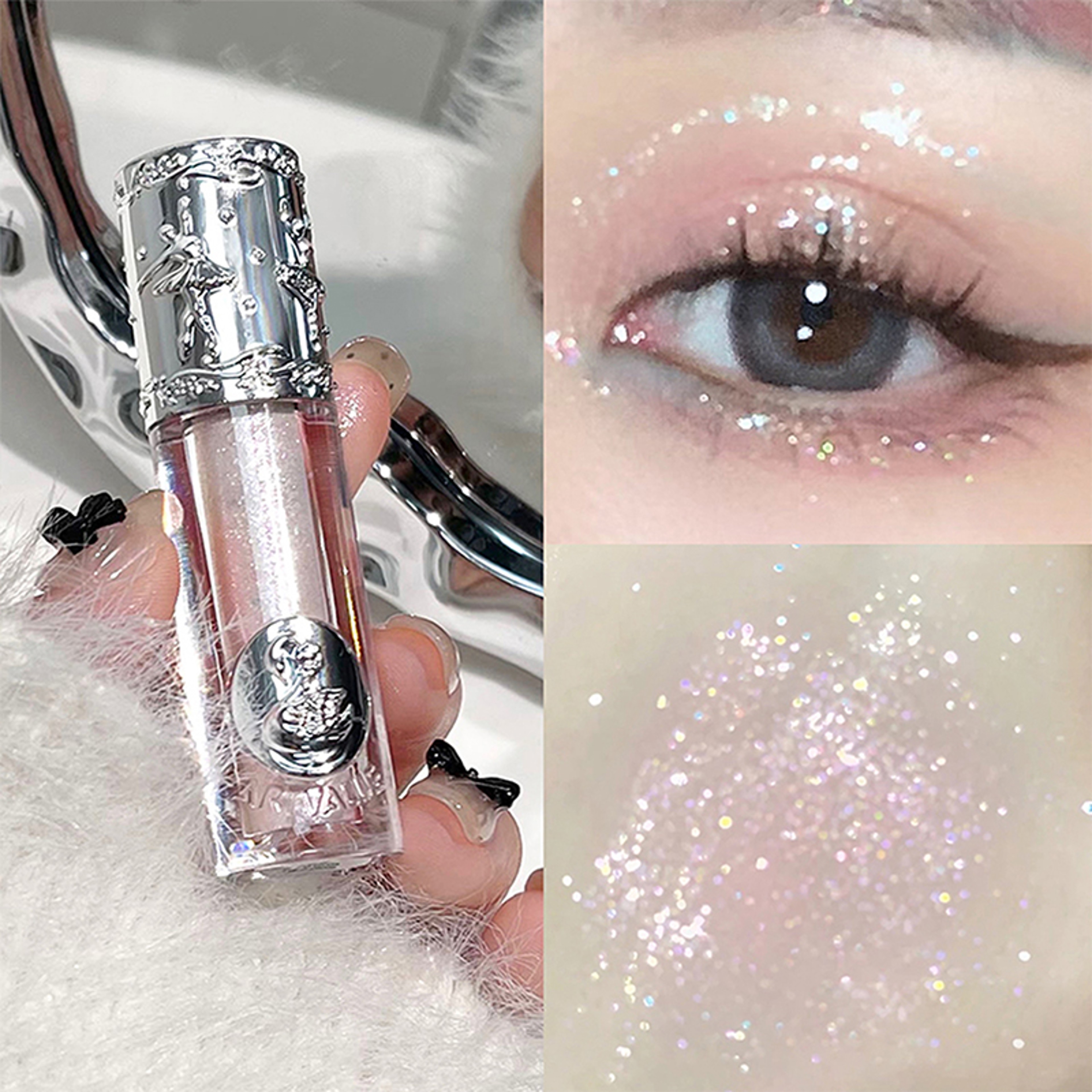 Liquid Eyeshadow With Fine Shimmer For High Light And Influencer Look 8