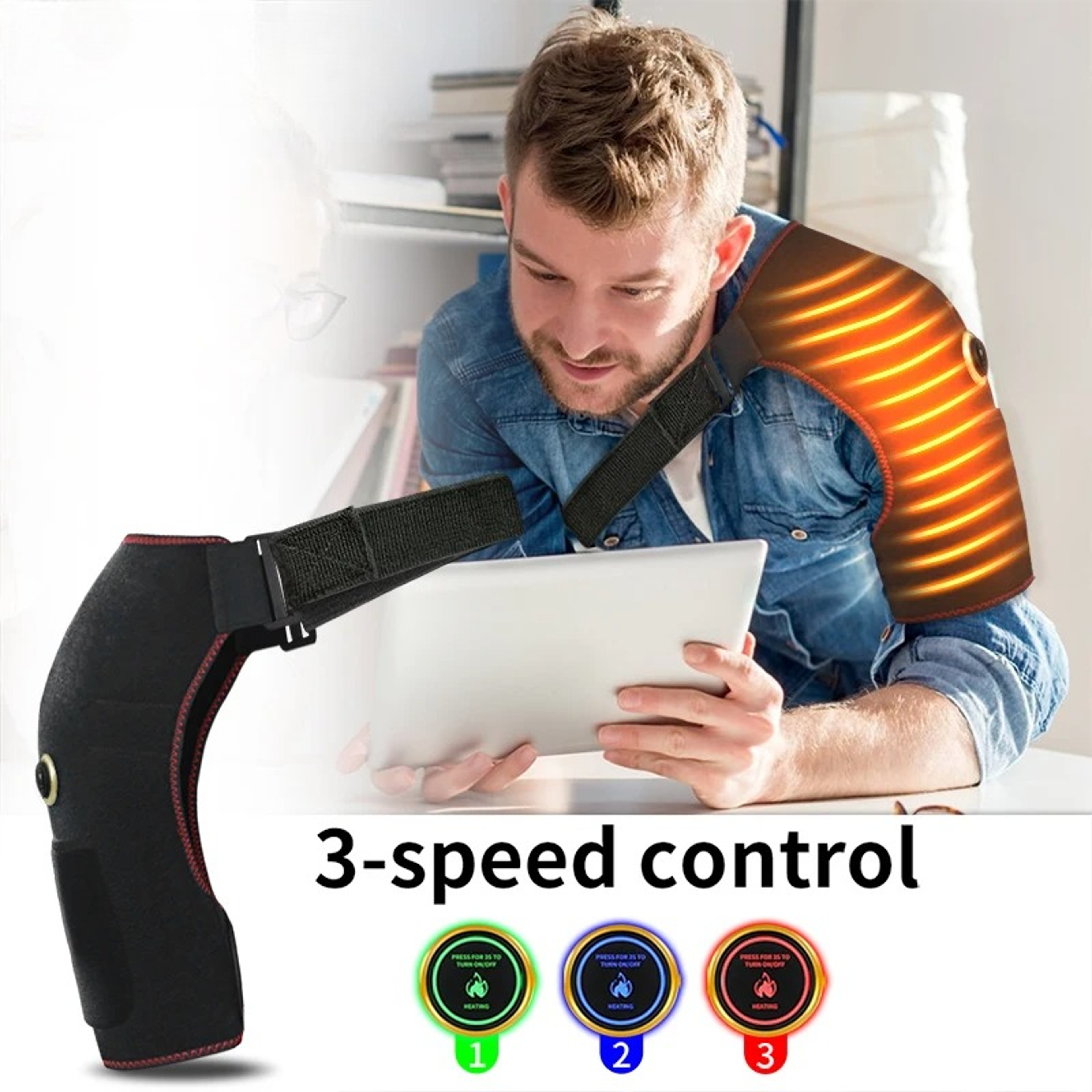 Vibration Massage Support Belt With Heating Pad Electric Shoulder Massager For Fatigue Relief And R 2