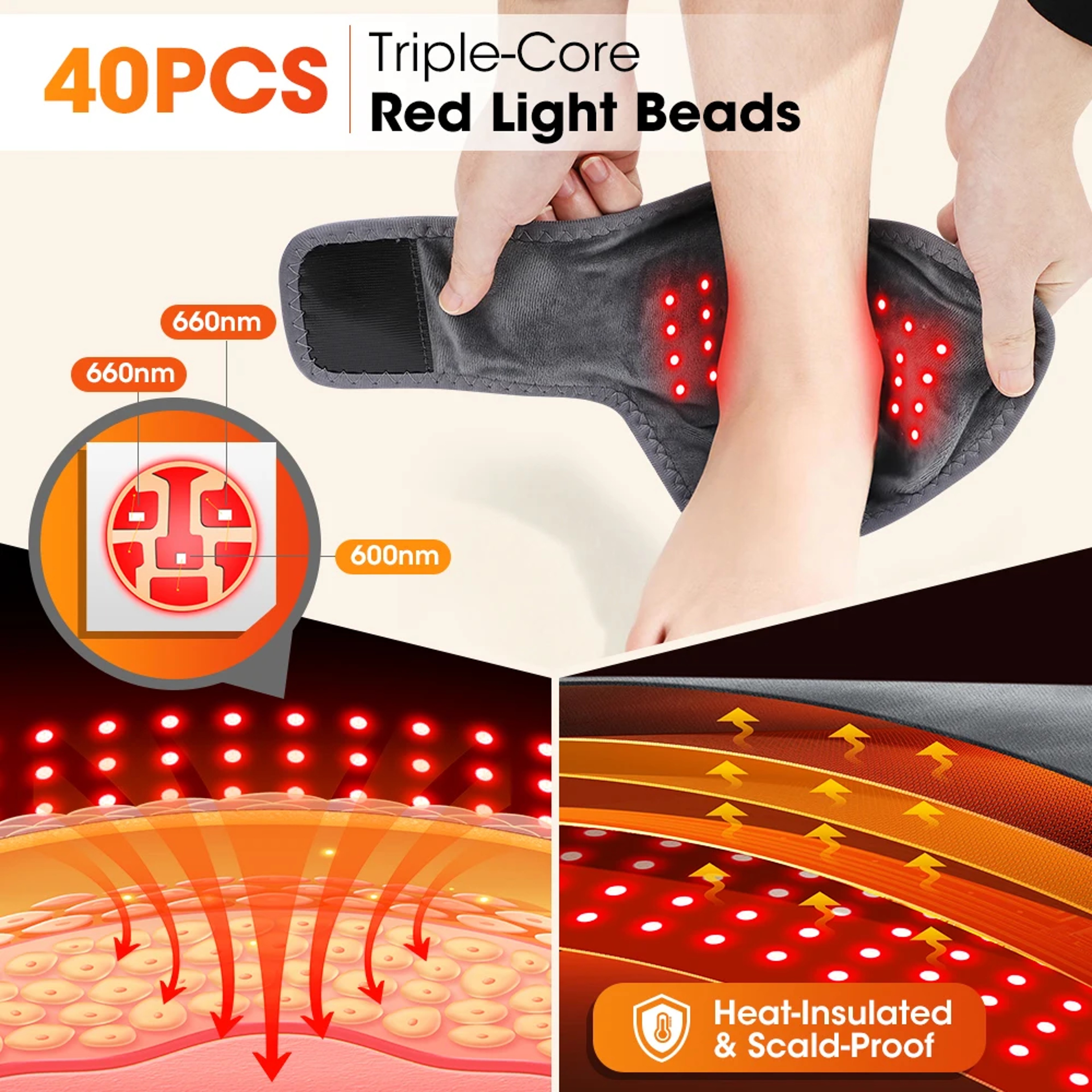 Ankle Massager Belt With Red Light Therapy For Joint Relaxation And Fatigue Relief 1