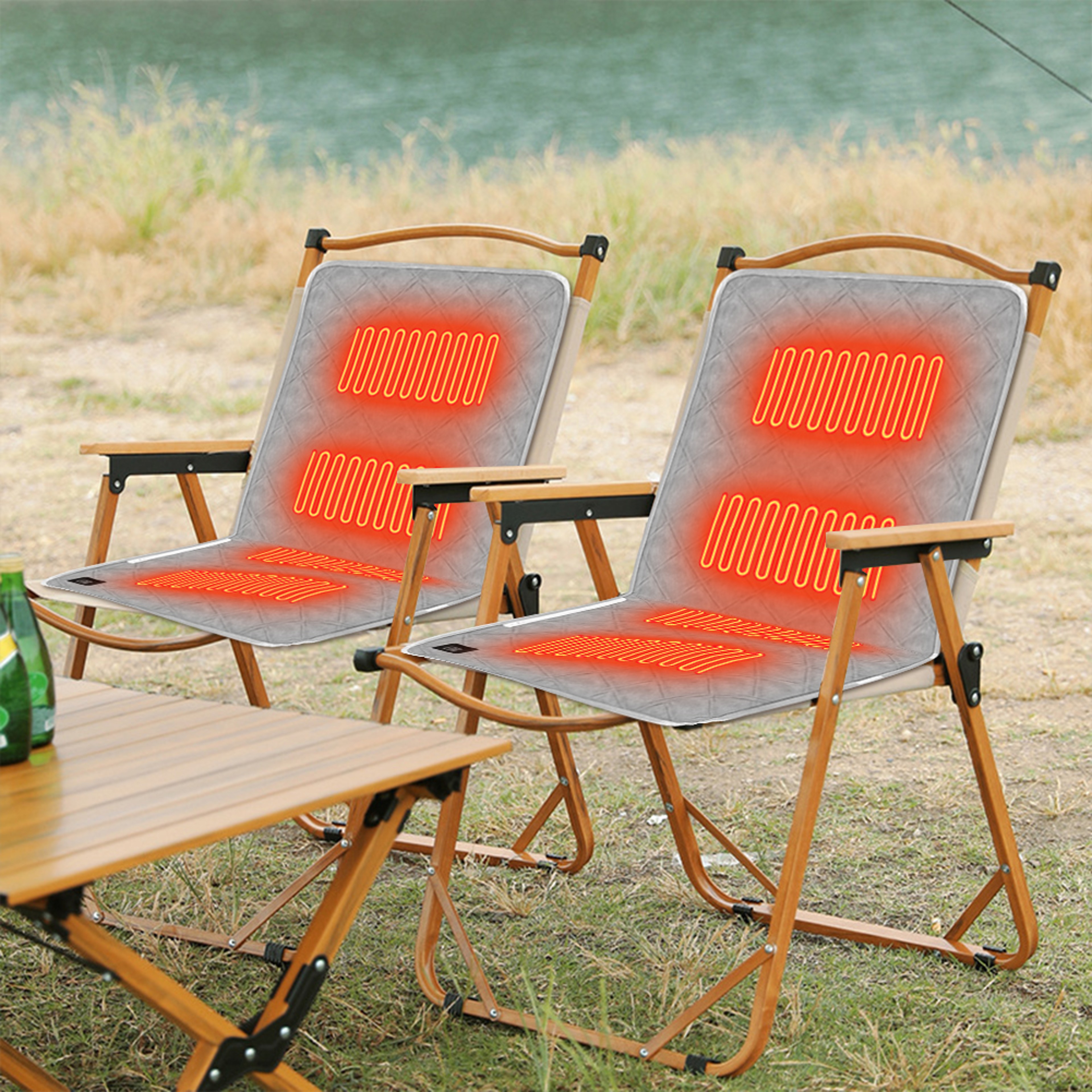 Winter Warm Seat Pad Electric Heated Seat Cushion USB Power Outdoor Camping Seat Cushion For Stadiu 0