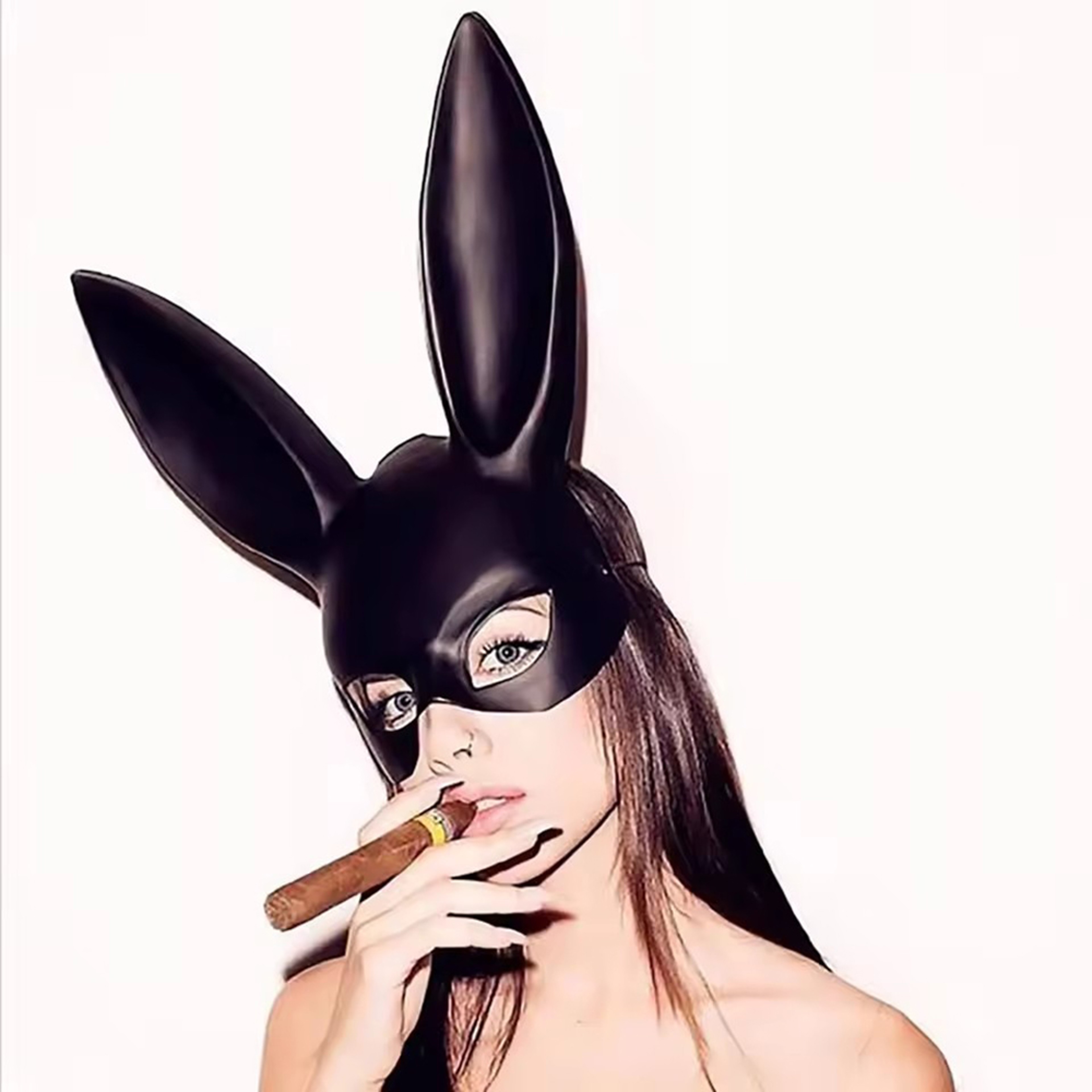 Cosplay Cartoon Bunny Mask Half-face Mask for Halloween Party and Birthday Decoration Supplies – view 4