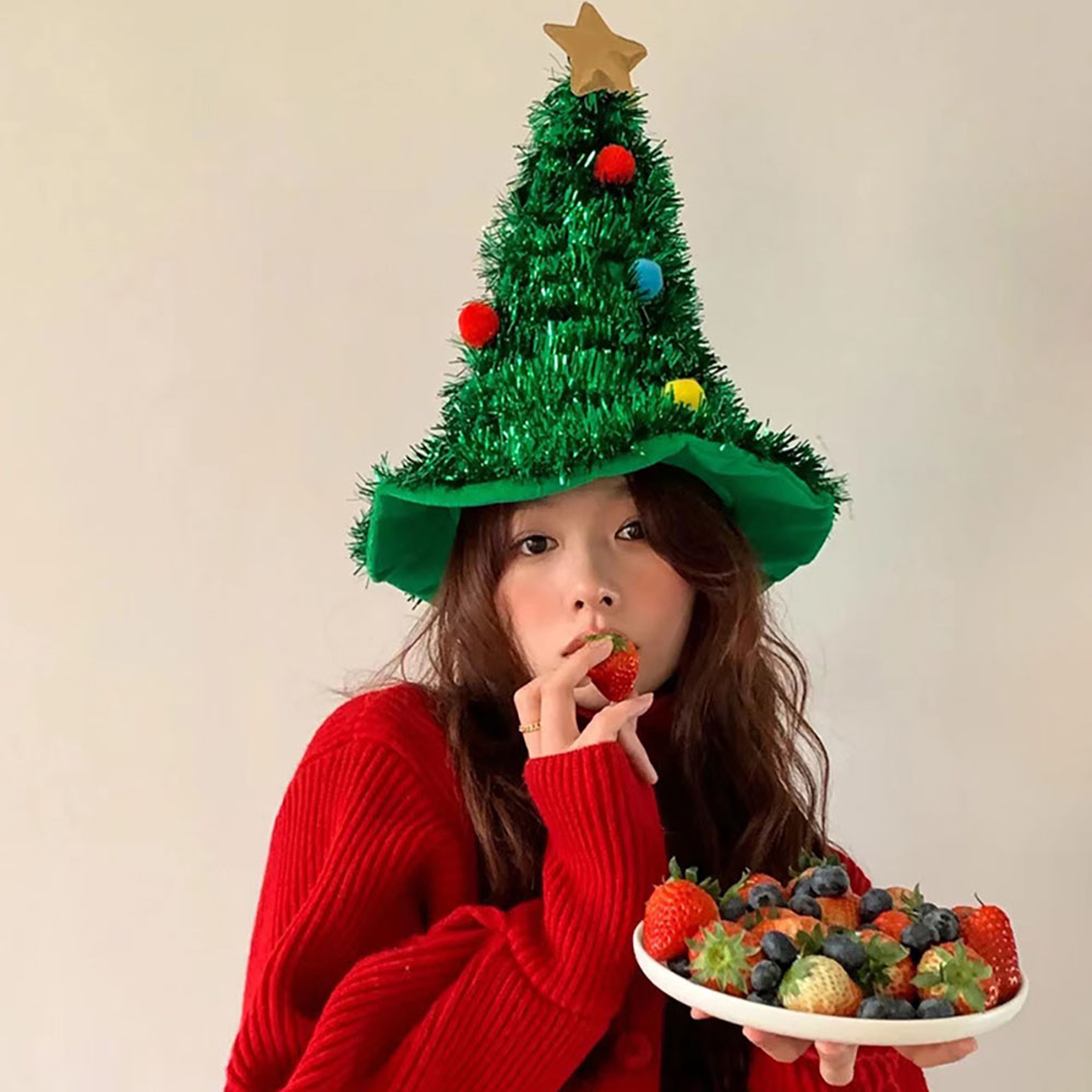 Christmas Hats, Small Christmas Trees, Shooting Props, Headbands for Kids and Adults – view 7