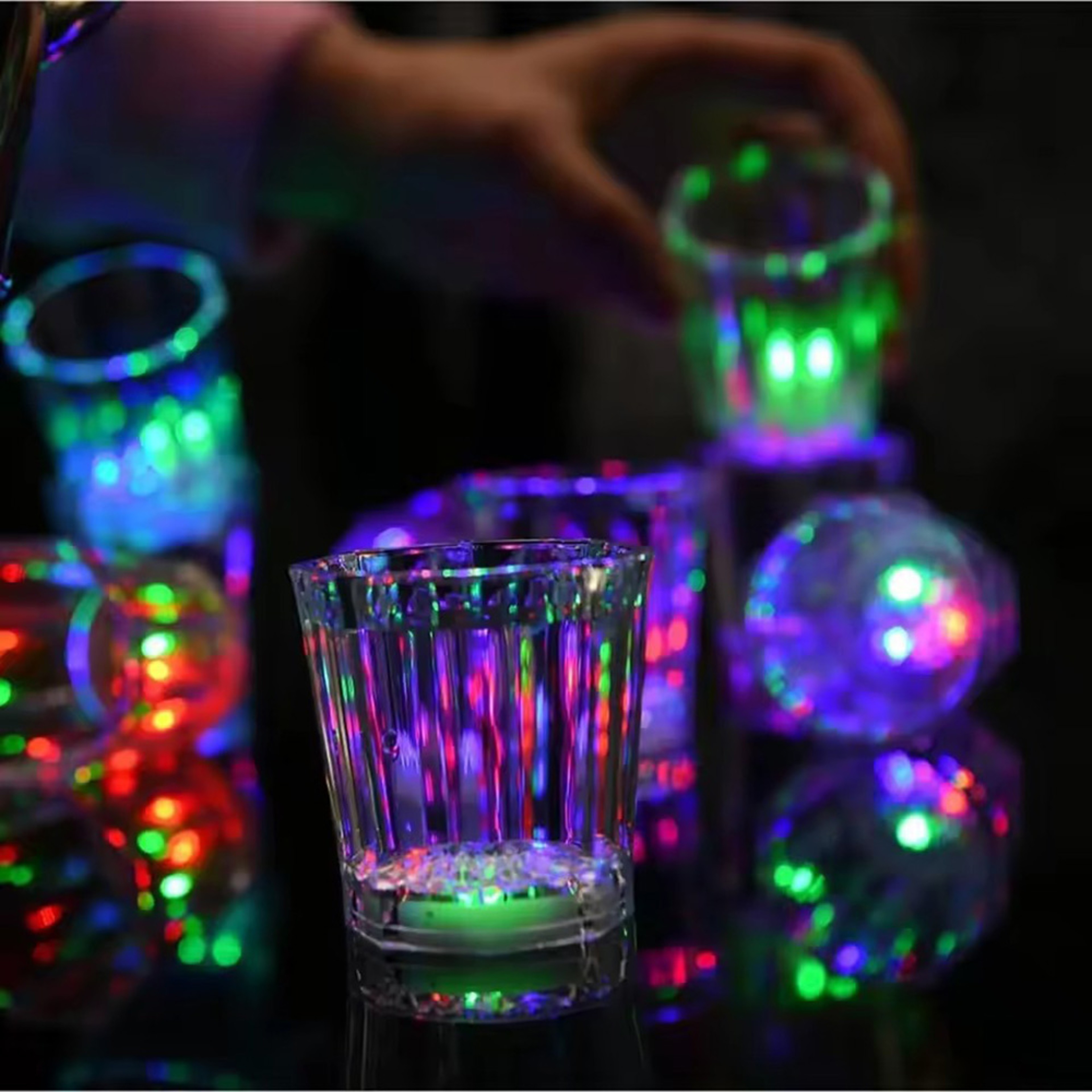 Flashing LED Plastic Drink Cup, Colorful Home Bar Beverage Mug for Parties, Whisky and Cocktail Mugs – view 2