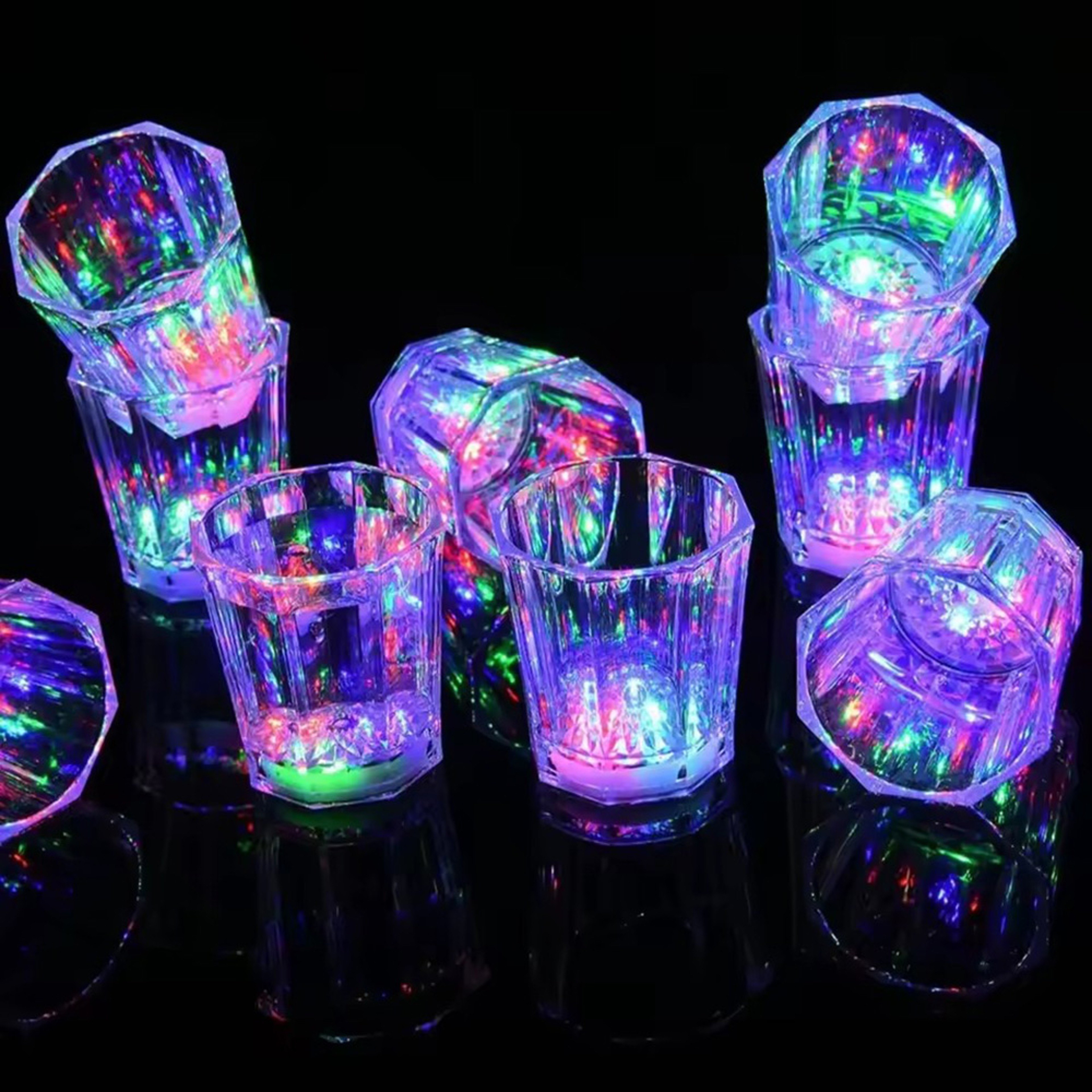 Flashing LED Plastic Drink Cup, Colorful Home Bar Beverage Mug for Parties, Whisky and Cocktail Mugs – view 4