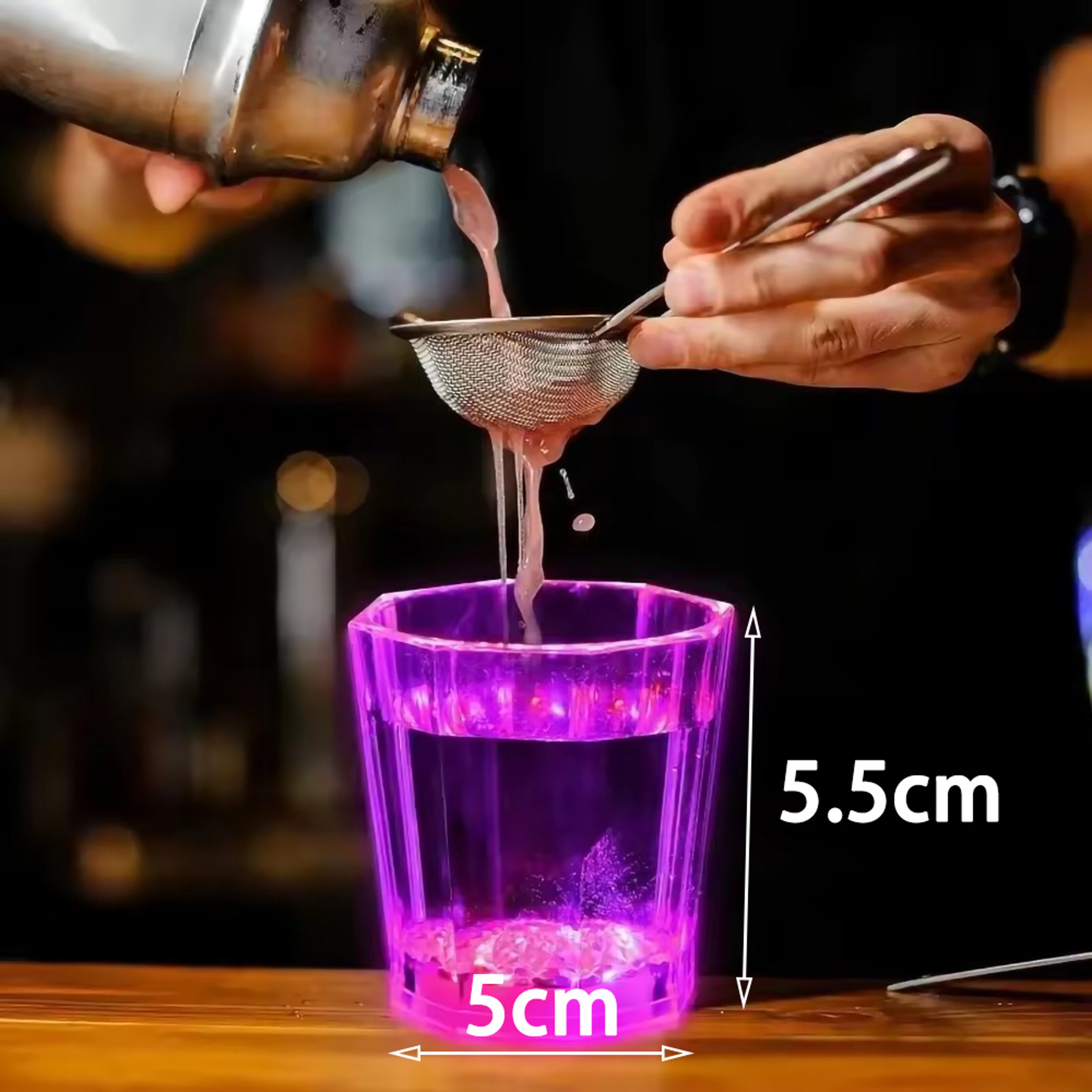 Flashing LED Plastic Drink Cup, Colorful Home Bar Beverage Mug for Parties, Whisky and Cocktail Mugs – view 6