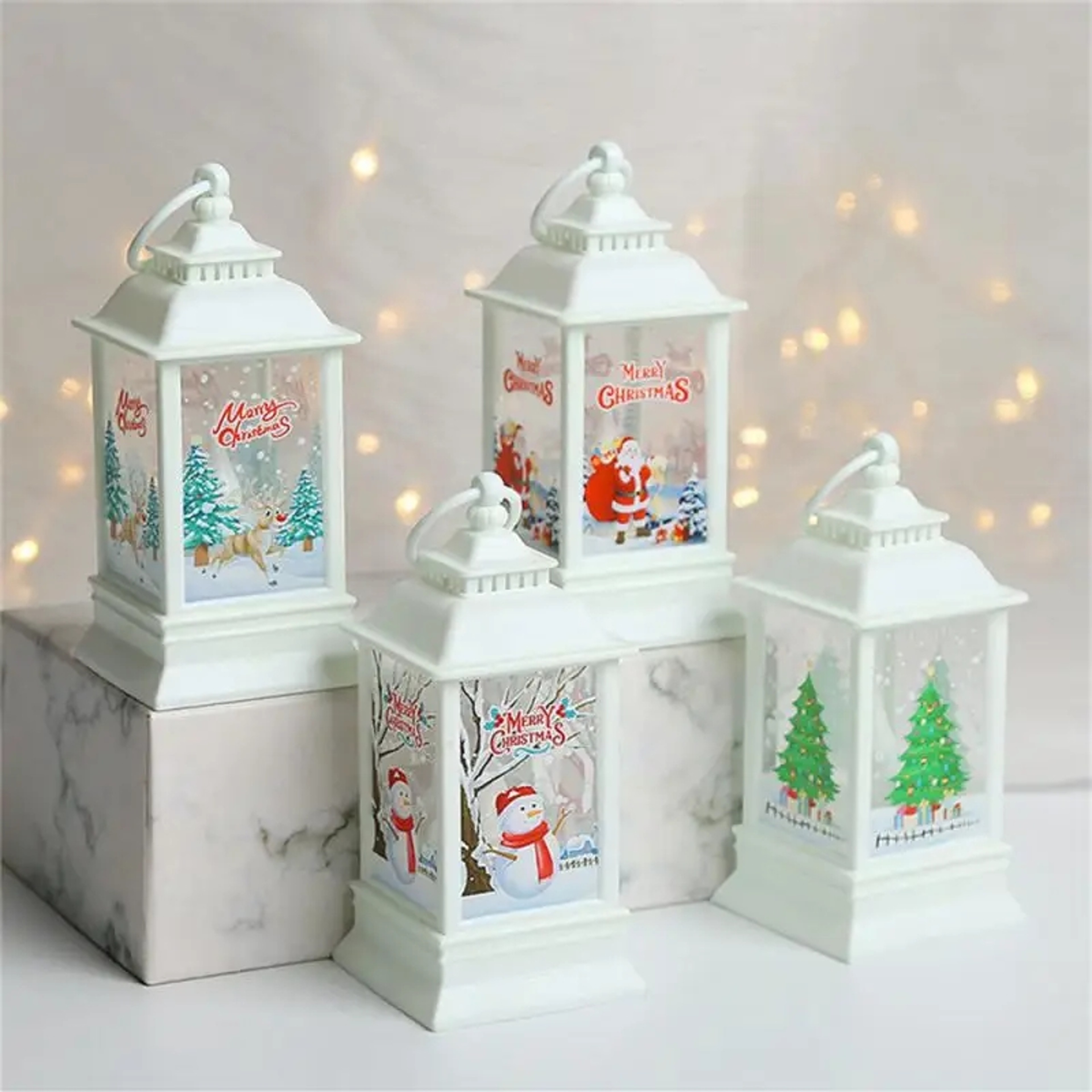 Old Man Snowman Christmas Wind Lamp Candlestick Night Lamp Desktop Decorations 2