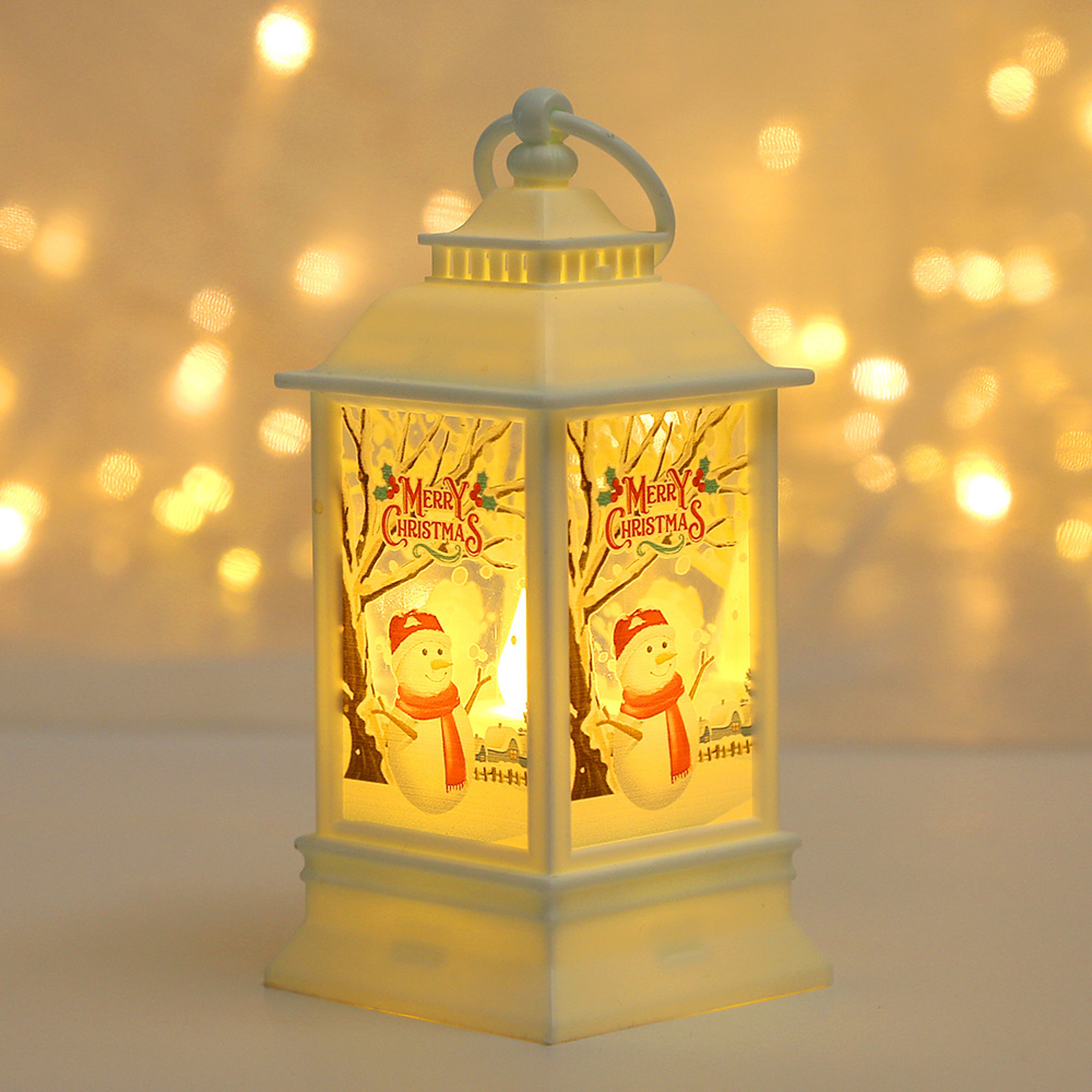 Old Man Snowman Christmas Wind Lamp Candlestick Night Lamp Desktop Decorations 5