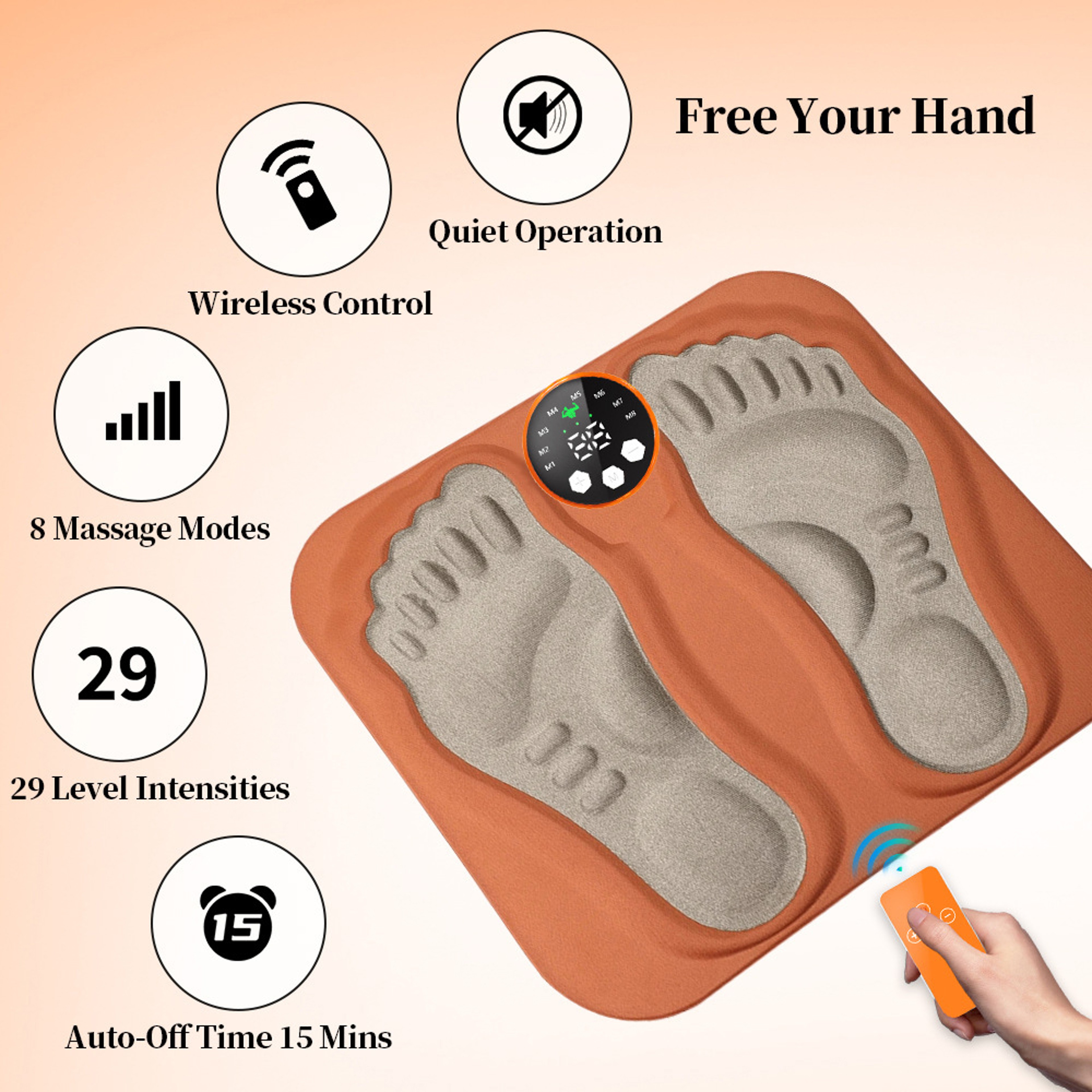 Remote 3D Foot Massage Pad, Slim Legs, Improve Blood Circulation, Relax Muscles, Foot Massager – view 2