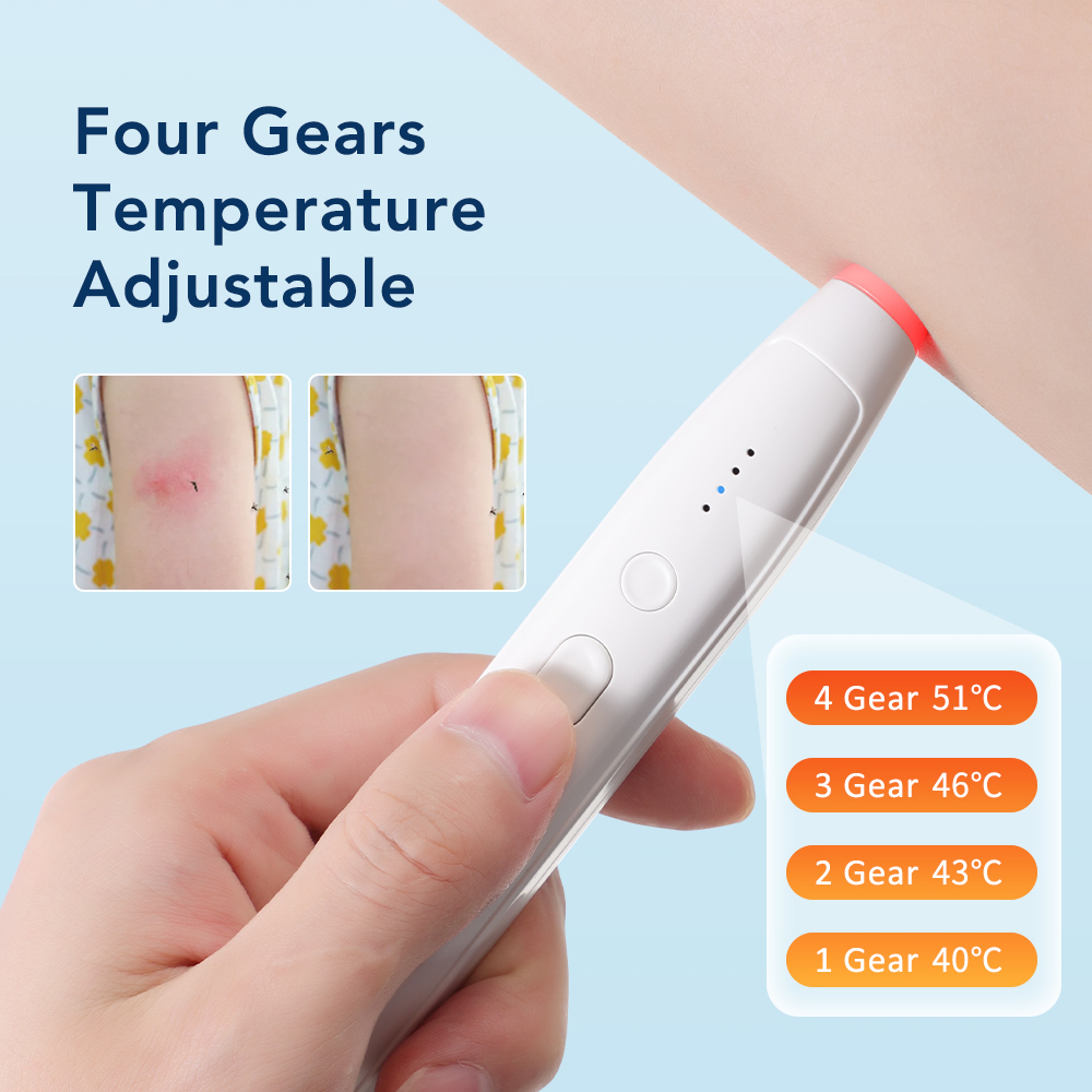 Chemical-Free Mosquito Itching Relief Pen for Adults & Children, Portable Bug Bite Itch Remover for Outdoor Activities – view 1