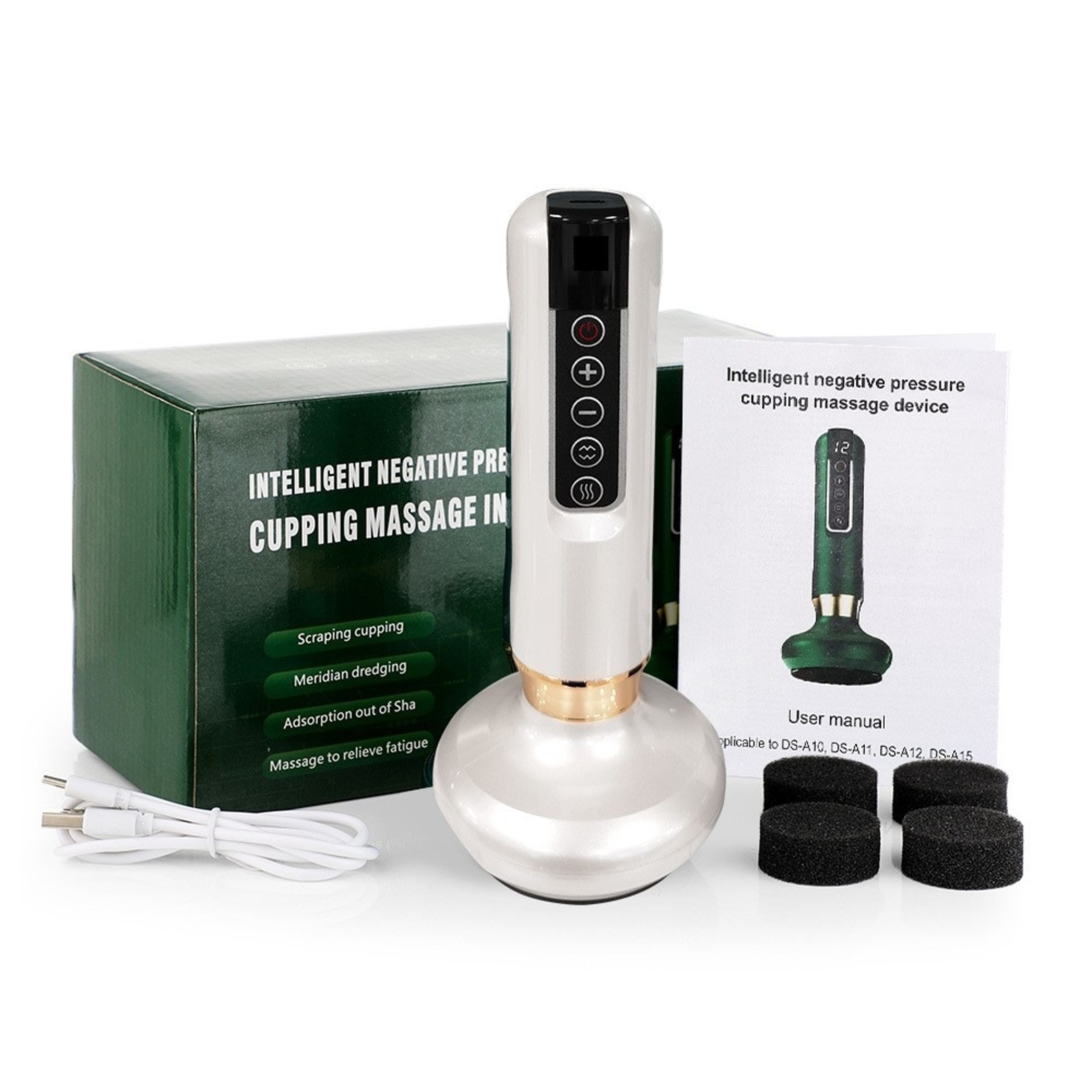 Rechargeable Cupping Device, Smart Vacuum Massage Handheld Cellulite Massager, Infrared Red Light – view 7