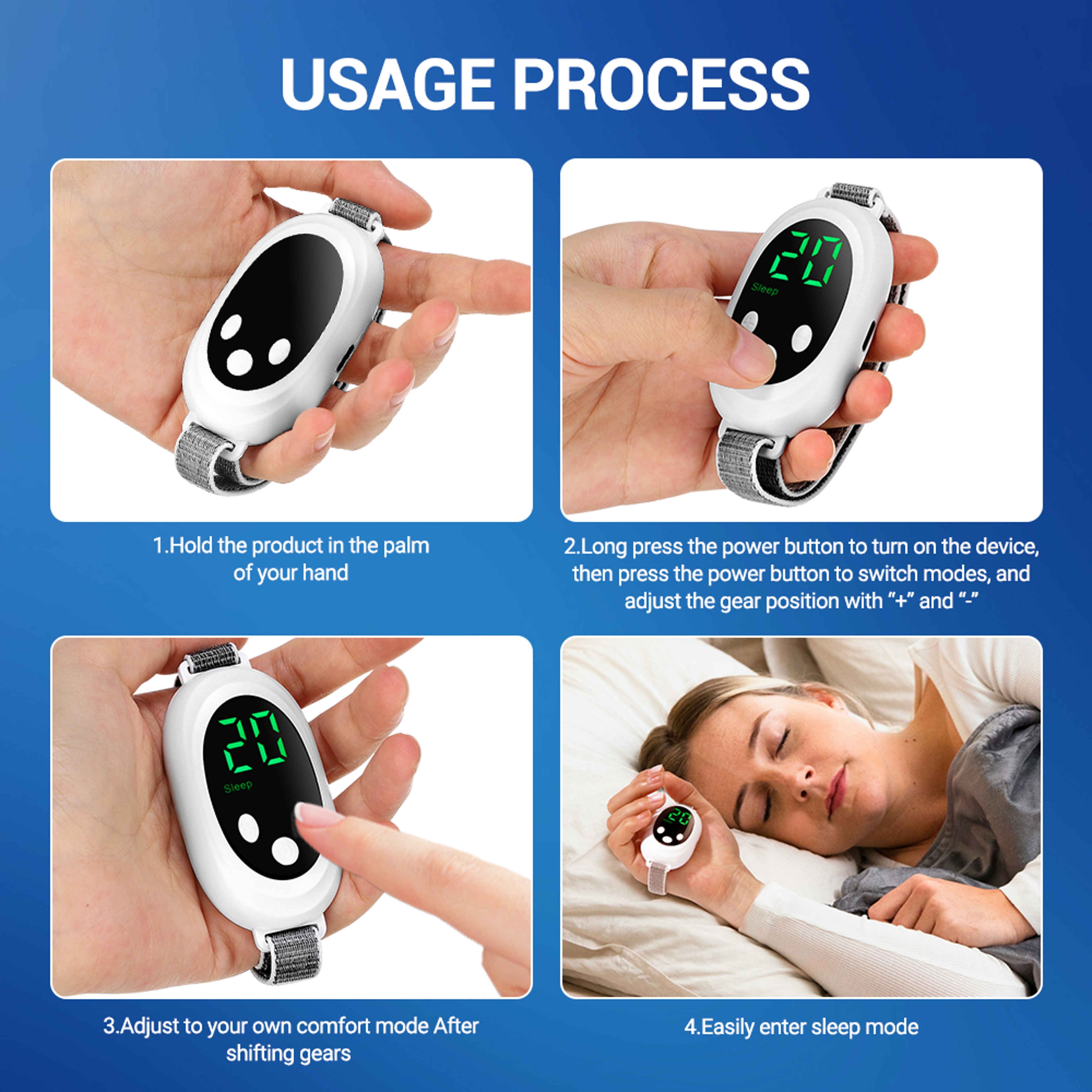 EMS Sleep Aid Machine New Microcurrent Sleep Aid Device Sleep Instrument Palm Pulse Massager For In 4