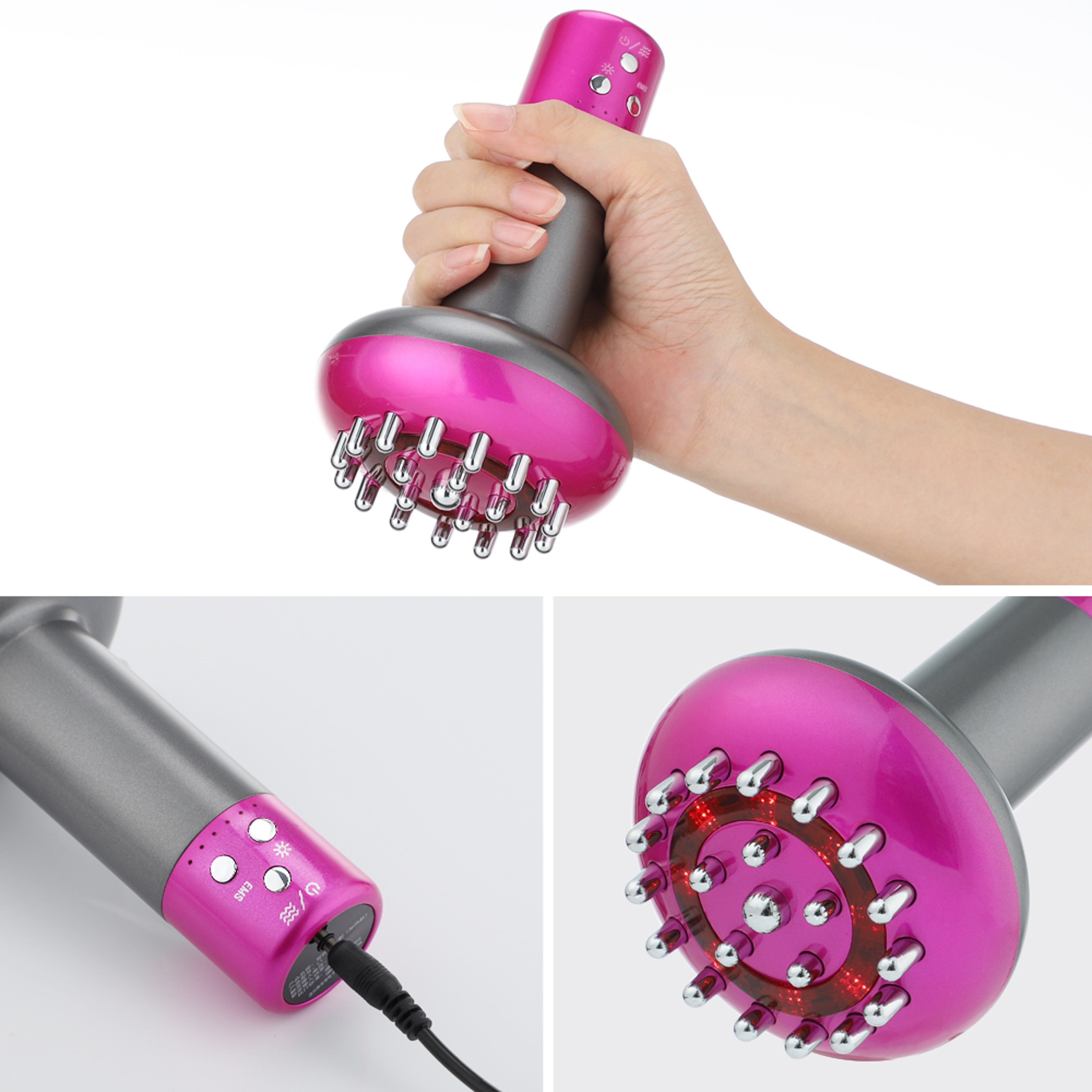 Microcurrent Body Back Massager Anti Cellulite Heating Meridian Massage 4