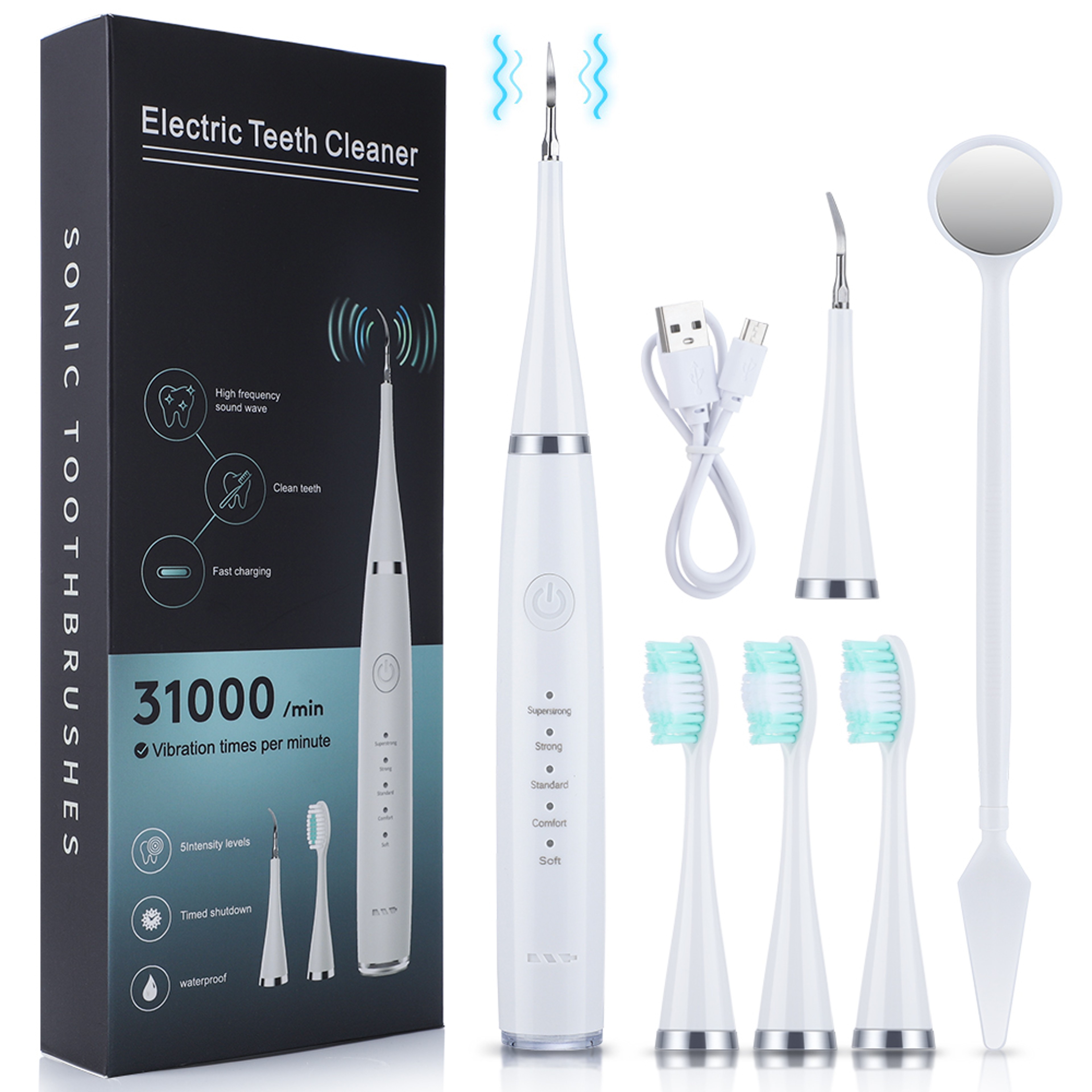 Electric Sonic Dental Scaler Ultrasonic Tooth Cleaner For Plaque Tartar And Stain Removal 7