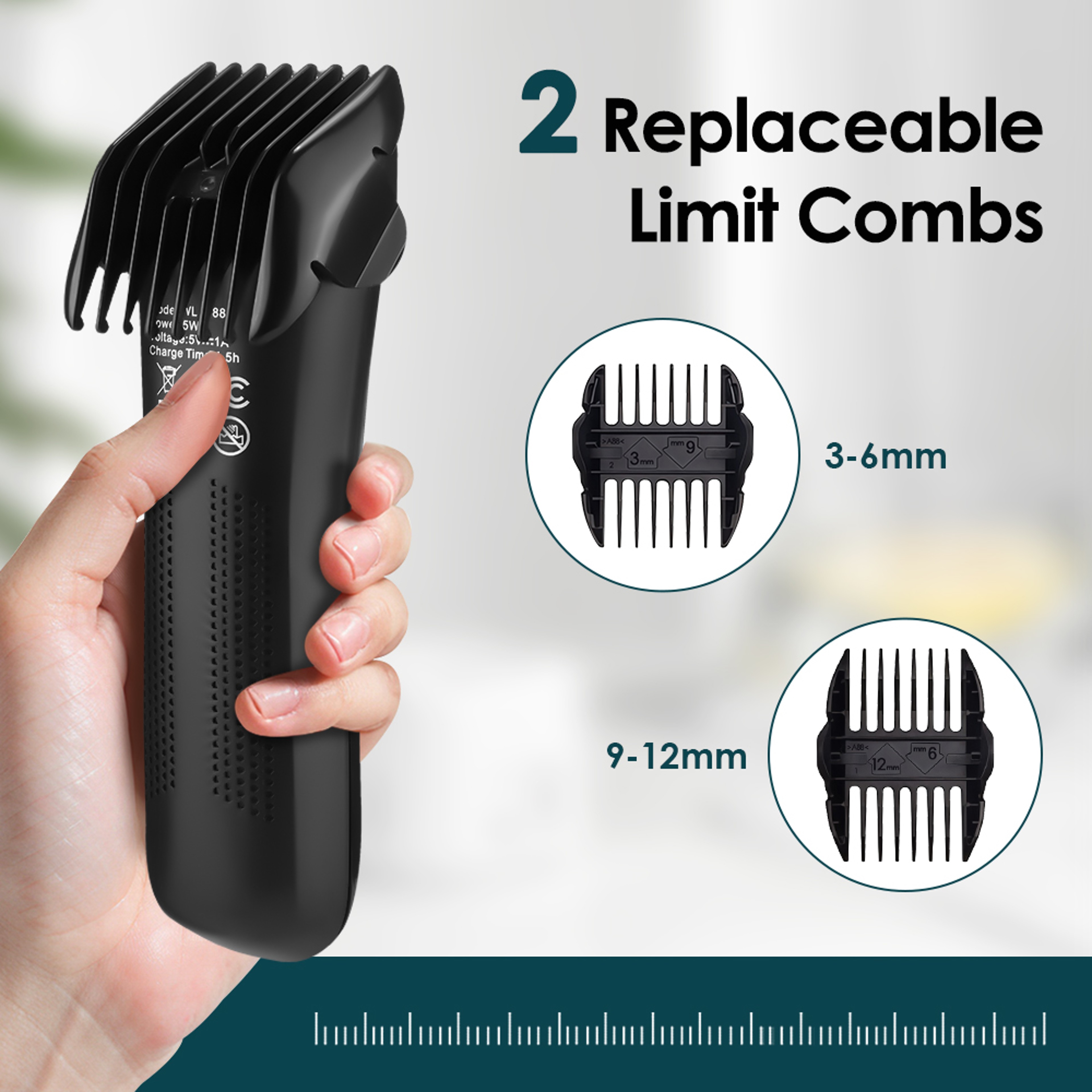 Rechargeable Ceramic Trimmer Professional Groin Body Hair Trimmer For Men 2