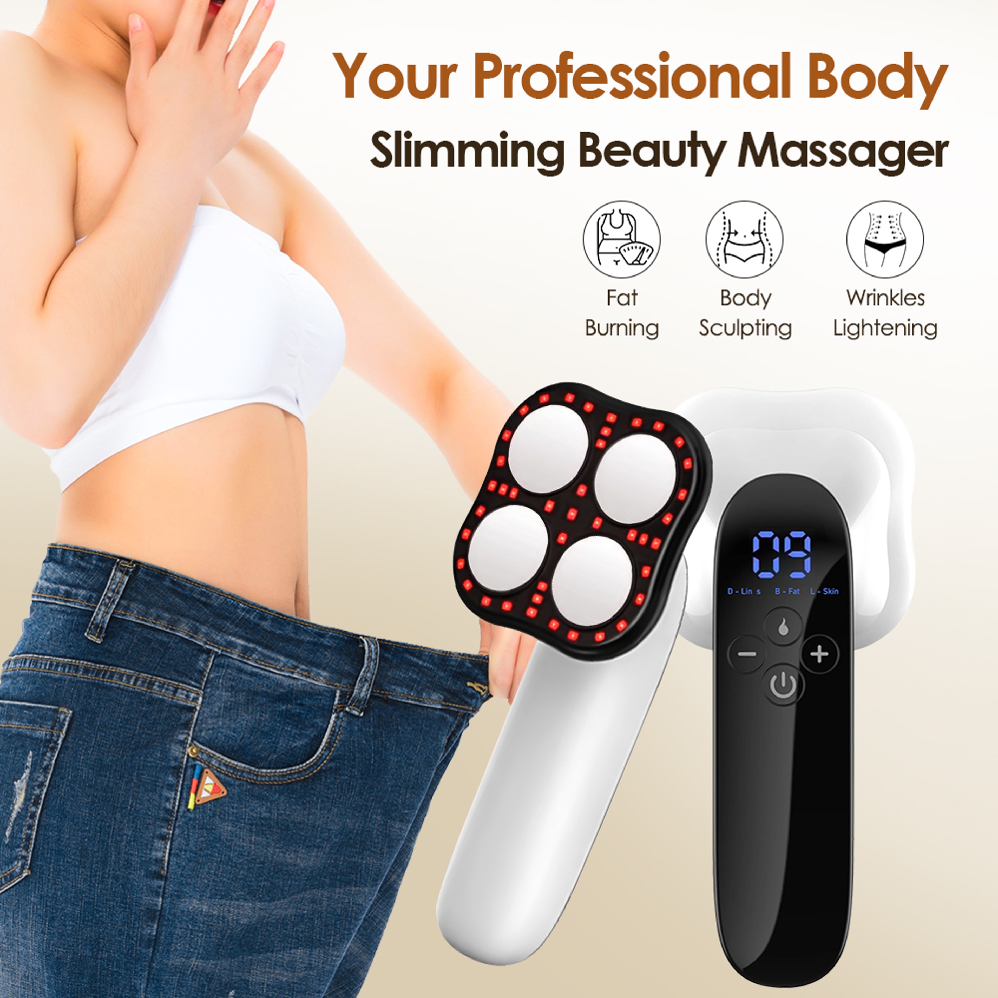 Body Sculpting Machine Electric Abdomen Massage Device Cellulite Remover For Belly Legs And Arms 0