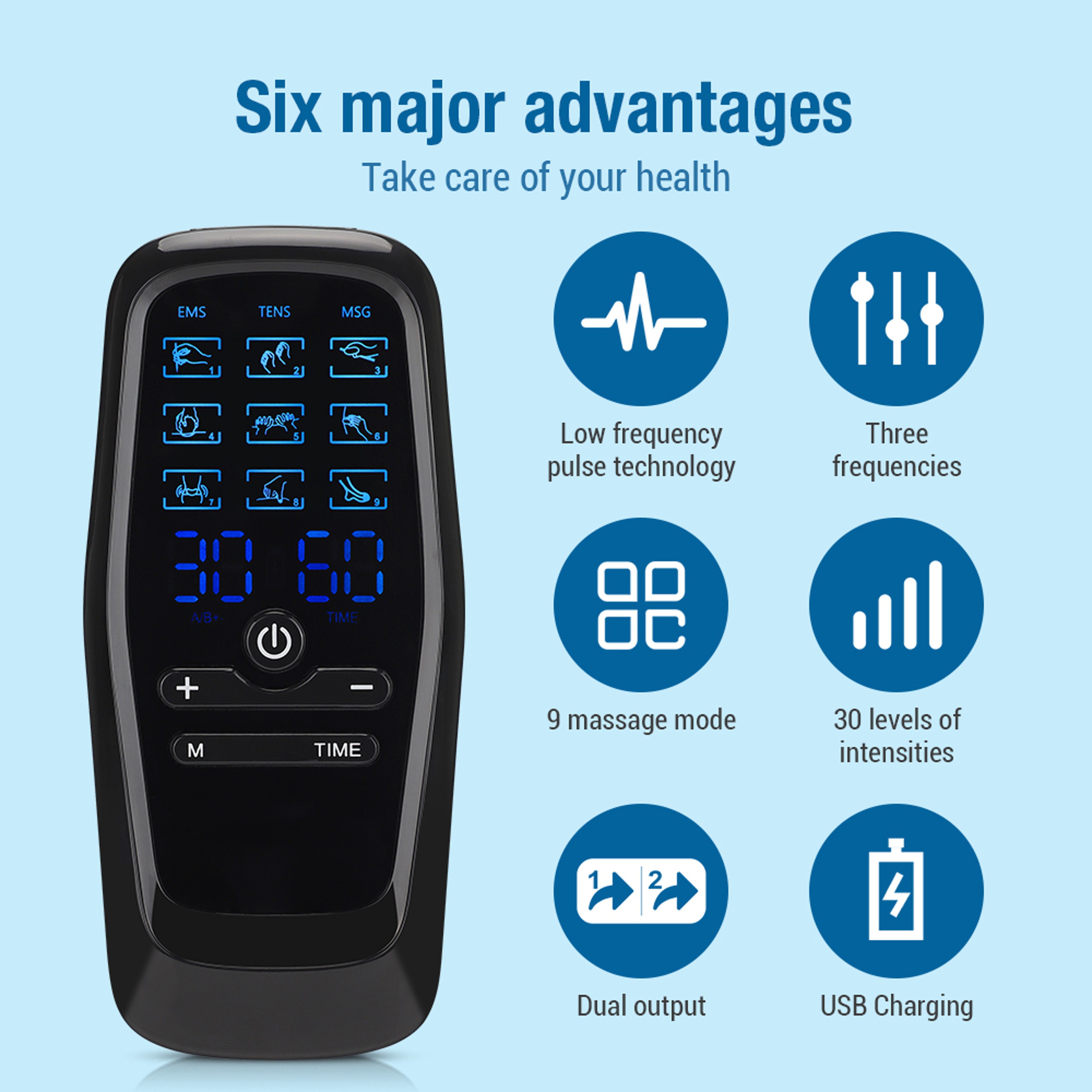 Physiotherapy Electro Stimulator Electric EMS Acupuncture Body Massage Slimming Therapy Machine 2