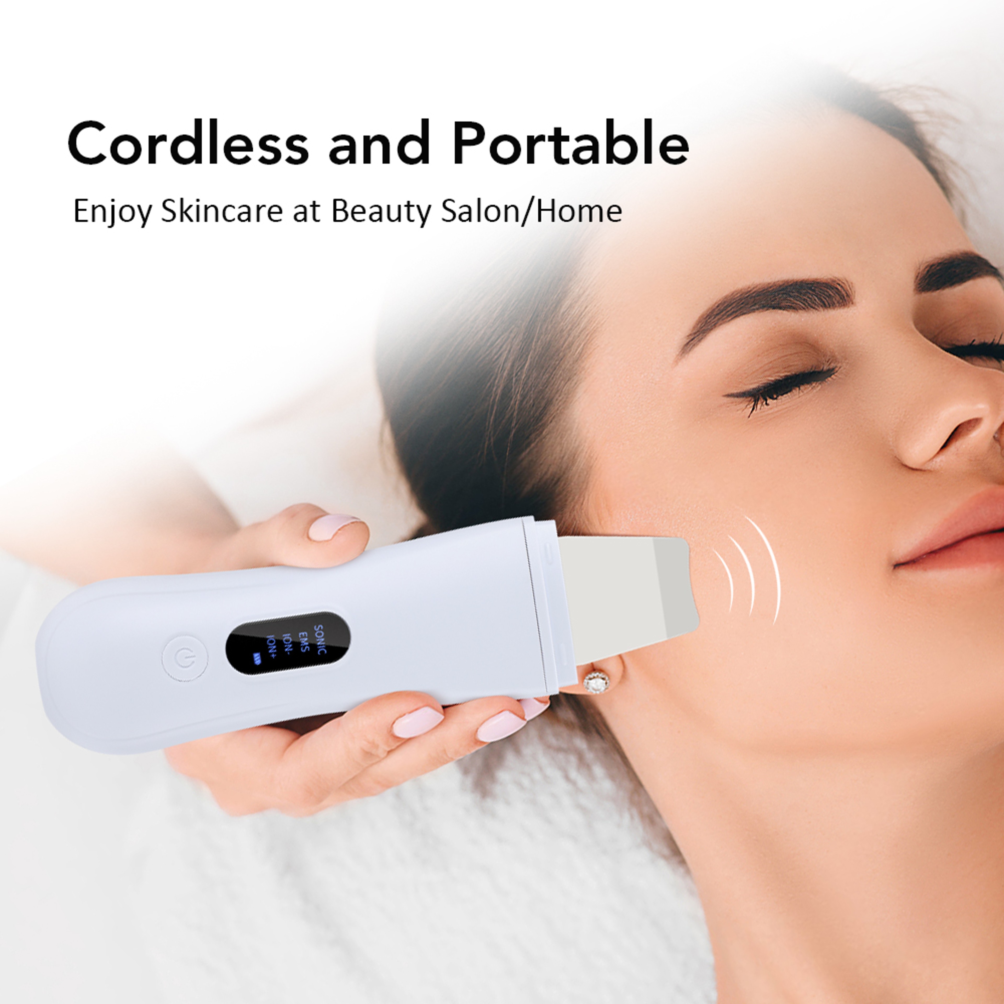 Facial Spatula Ultrasonic Skin Scrubber Deep Cleansing Tool Blackhead Remover Pore Facial Cleaner 2