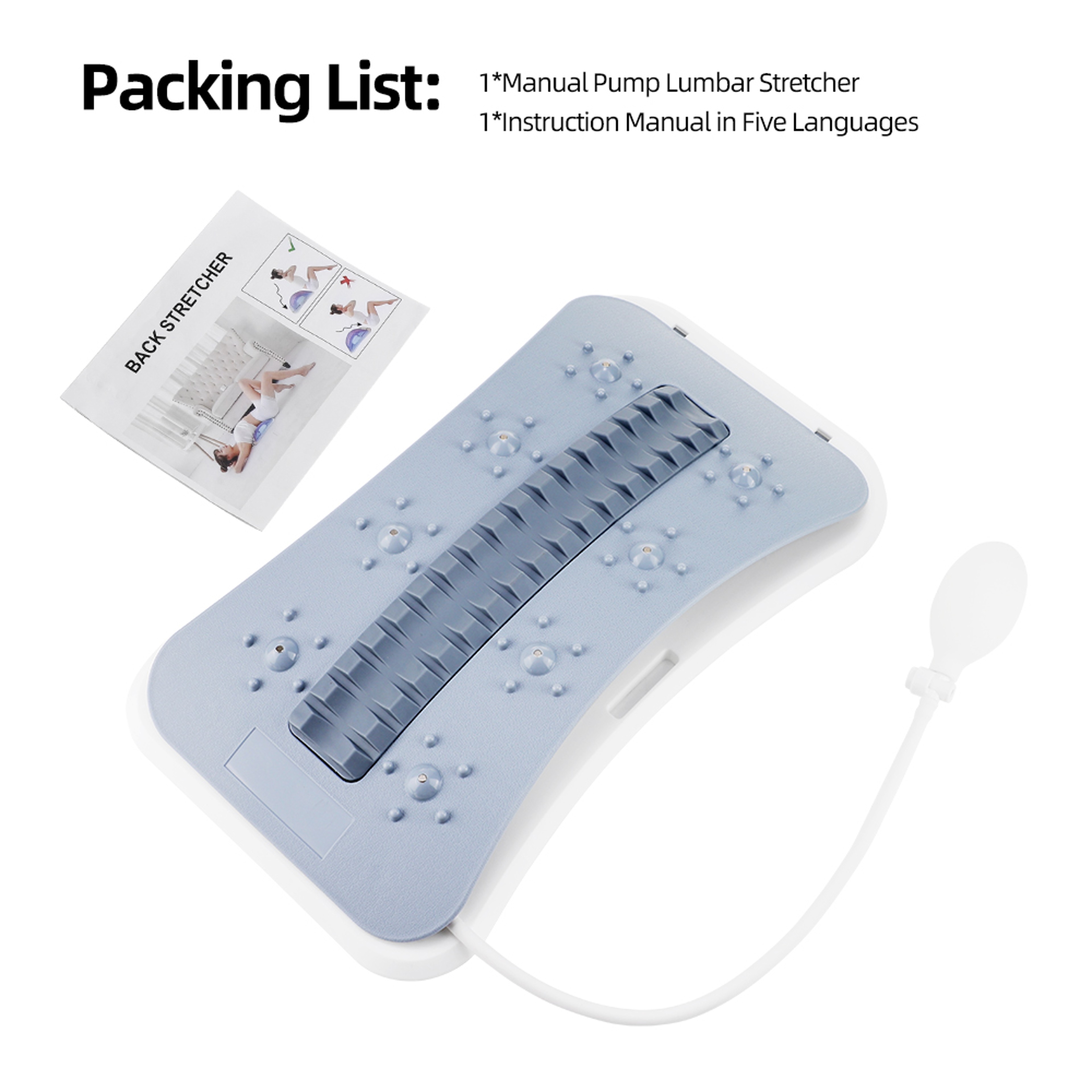 Height Adjustable Back Stretcher, Lumbar Support Traction Device, Waist Lifting Massager, Pilates Board for Pain Relief – view 7