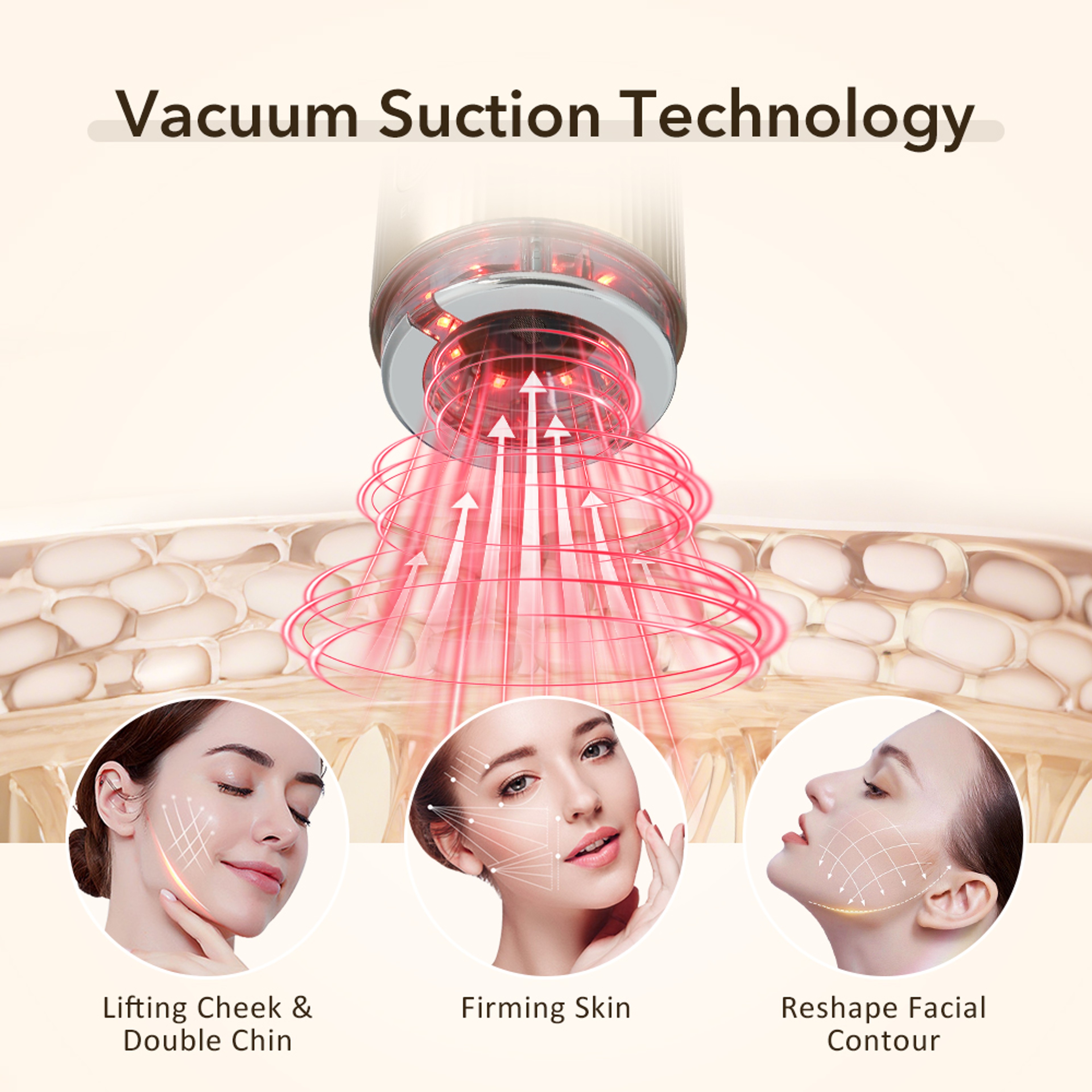 EMS Facial Massager LED Light Therapy Sonic Skin Tightening Beauty Device 4