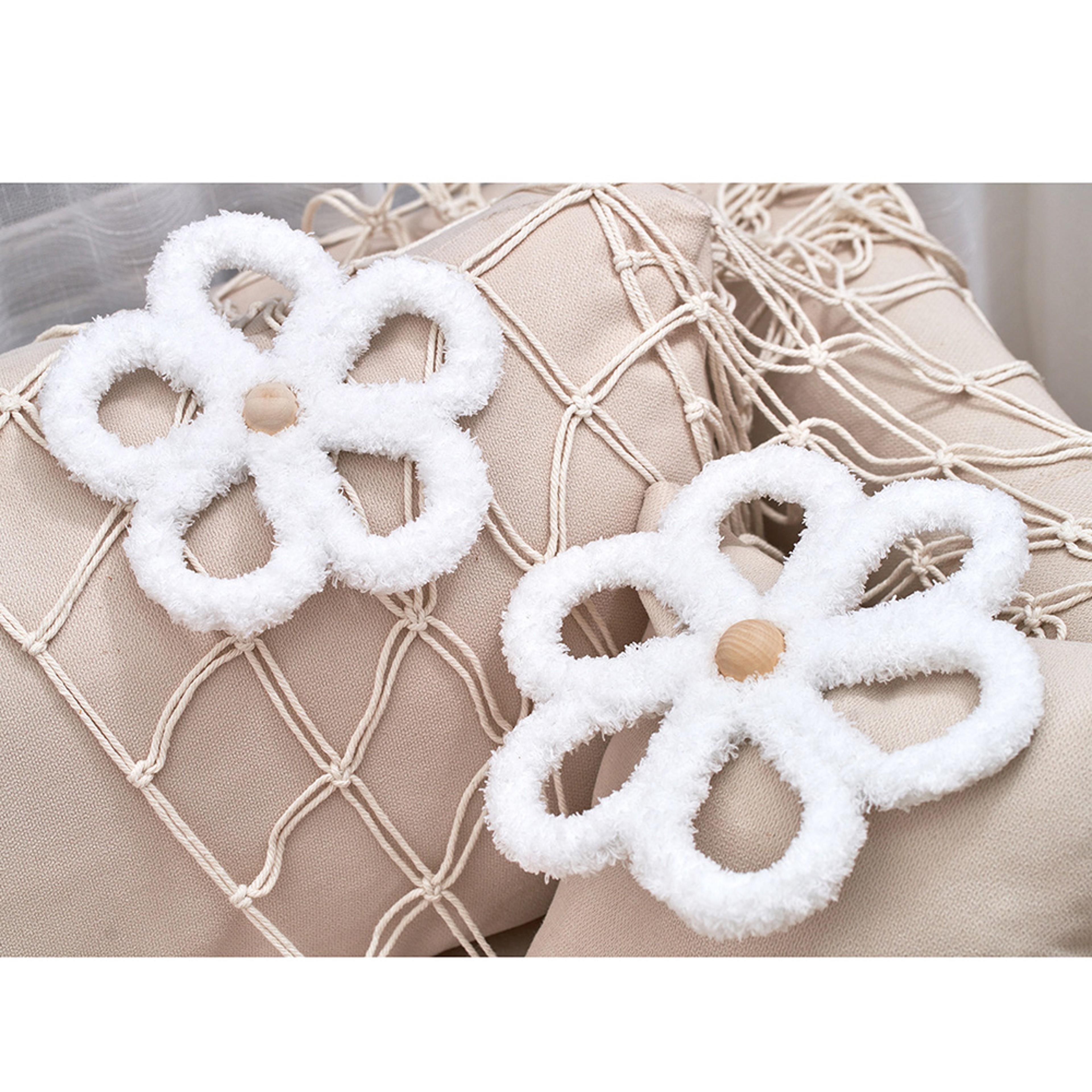 Woven Daisy Flower Decorative Wall Bohemian, Bohemian Daisy Wall Decoration, Kindergarten Decor – view 8