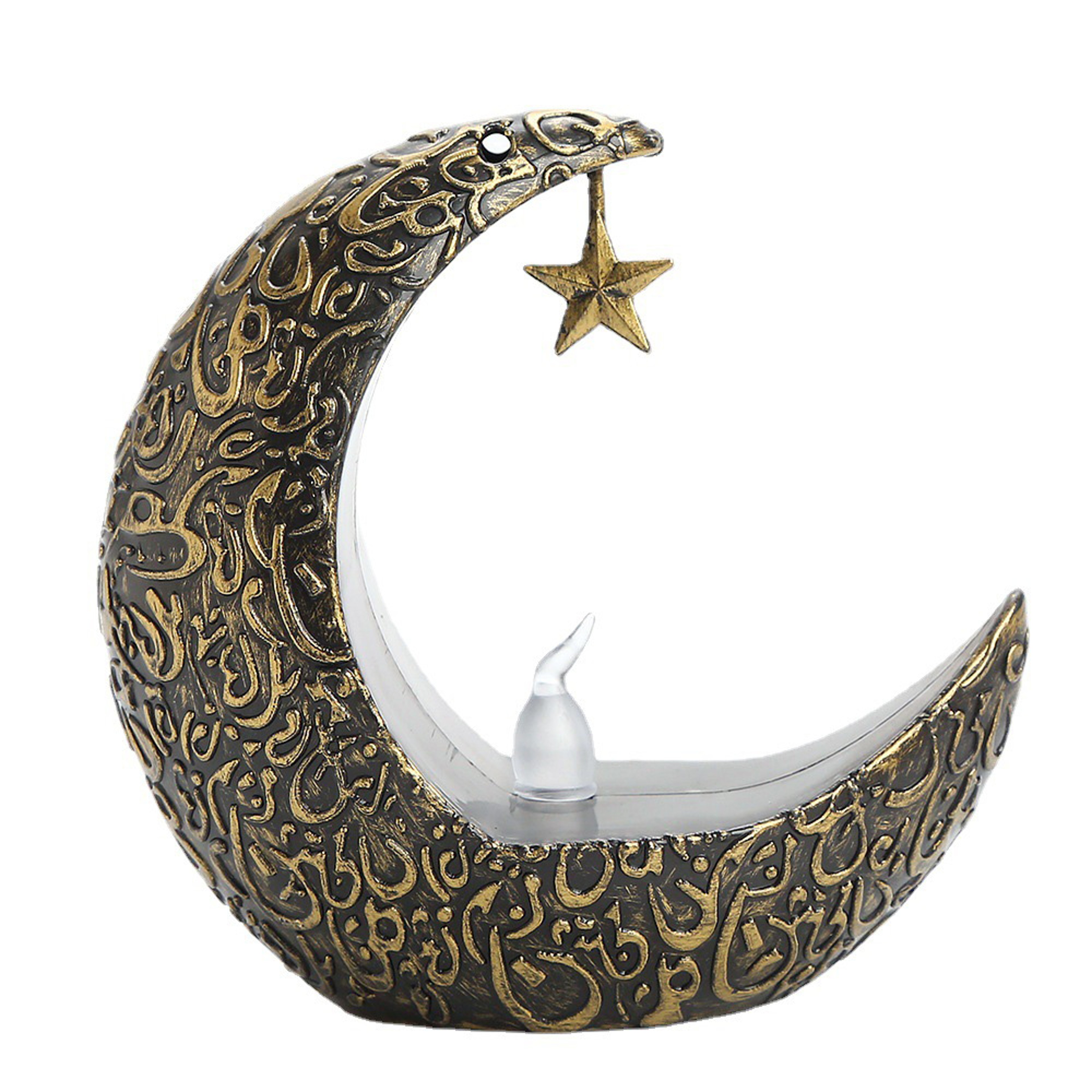 Islamic Ramadan Decoration Star Moon LED Candlestick Lamp for Eid Mubarak and Muslim Home Decor Gifts – view 5