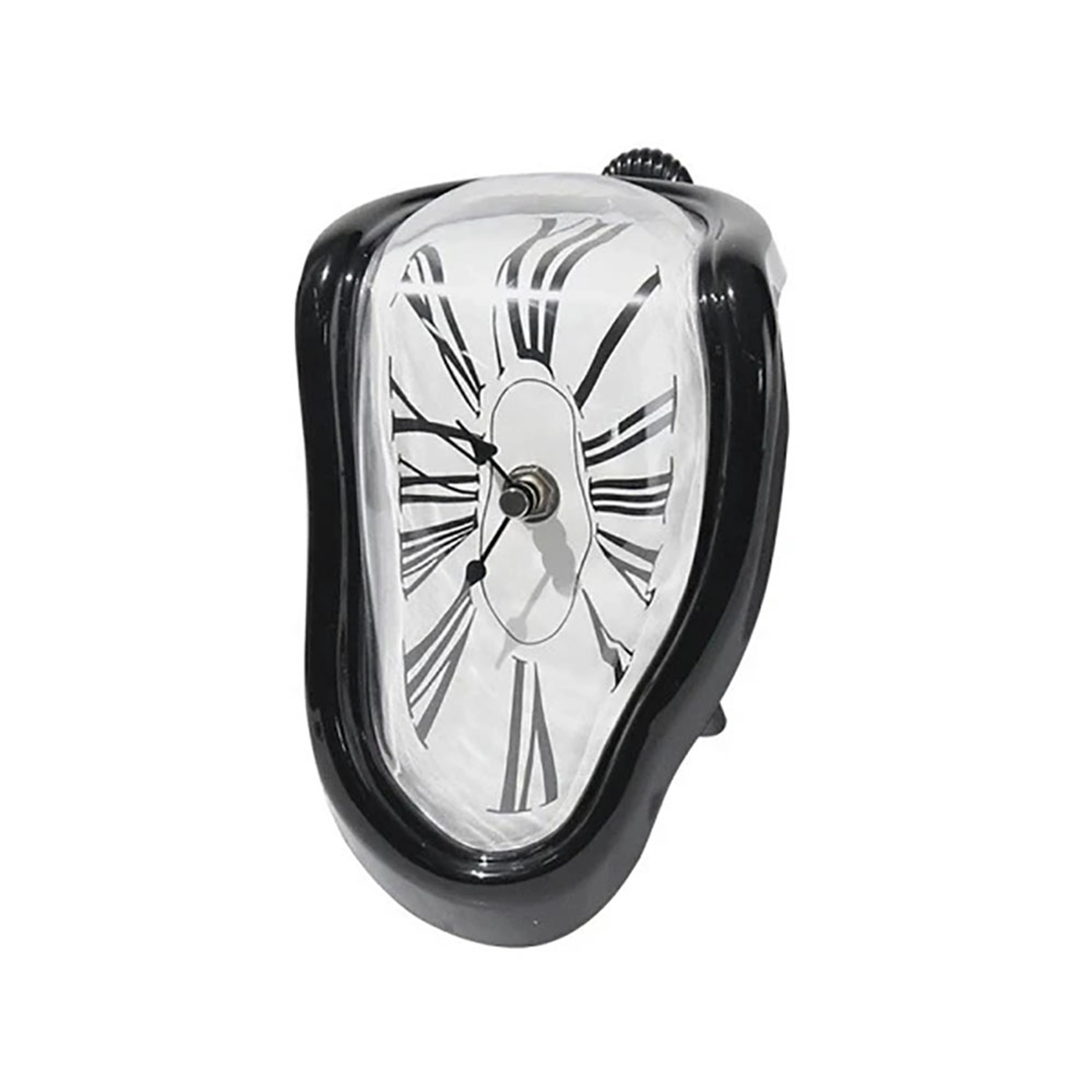 Creative Melting Right-angle Silent Clock, Vintage Silver Twisted Melting Clock for Office or Home Decor – view 7