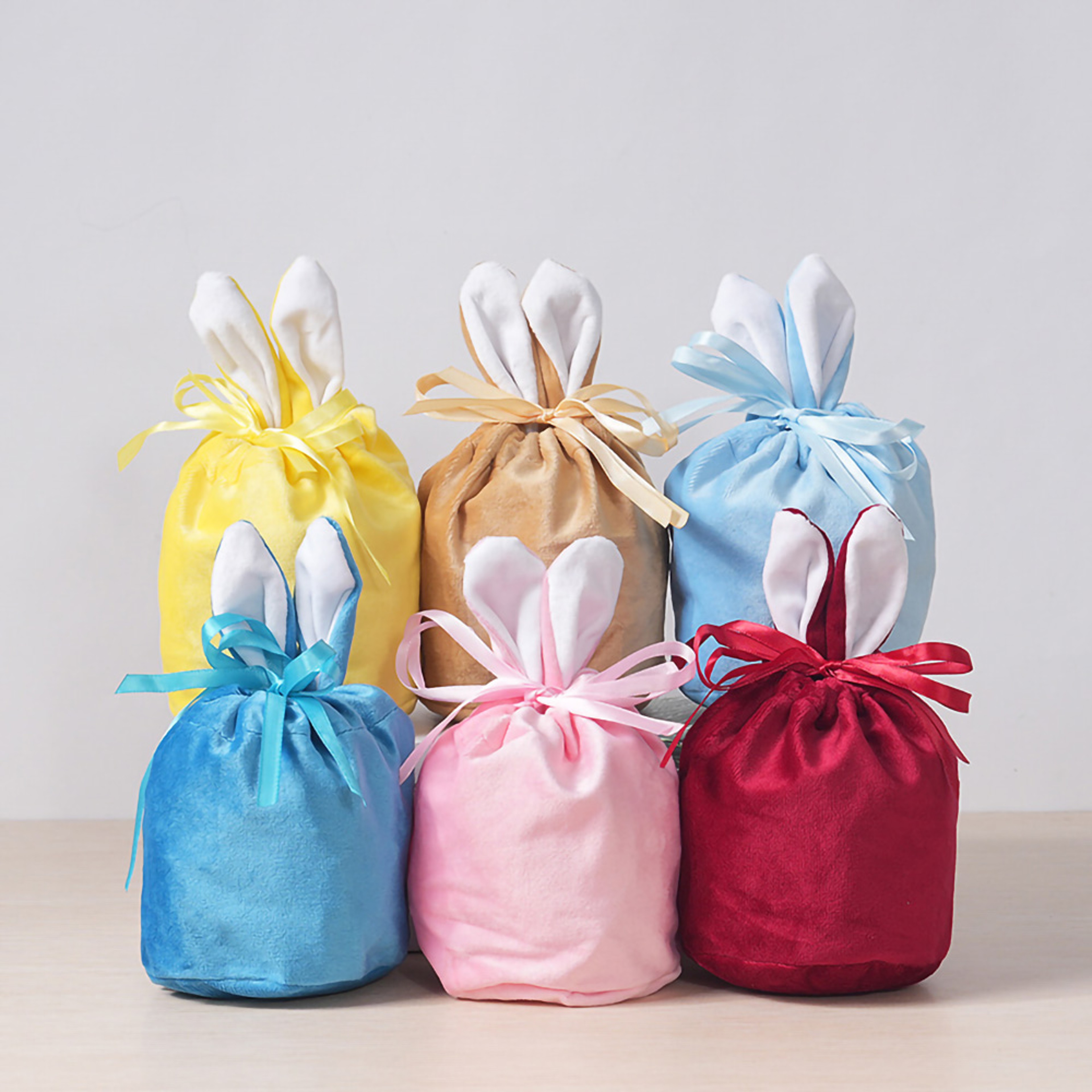 Cloth Pouch Easter Rabbit Ears Cute Bunny Gift Bags Chocolate Bags For Wedding Birthday Party Favor 2