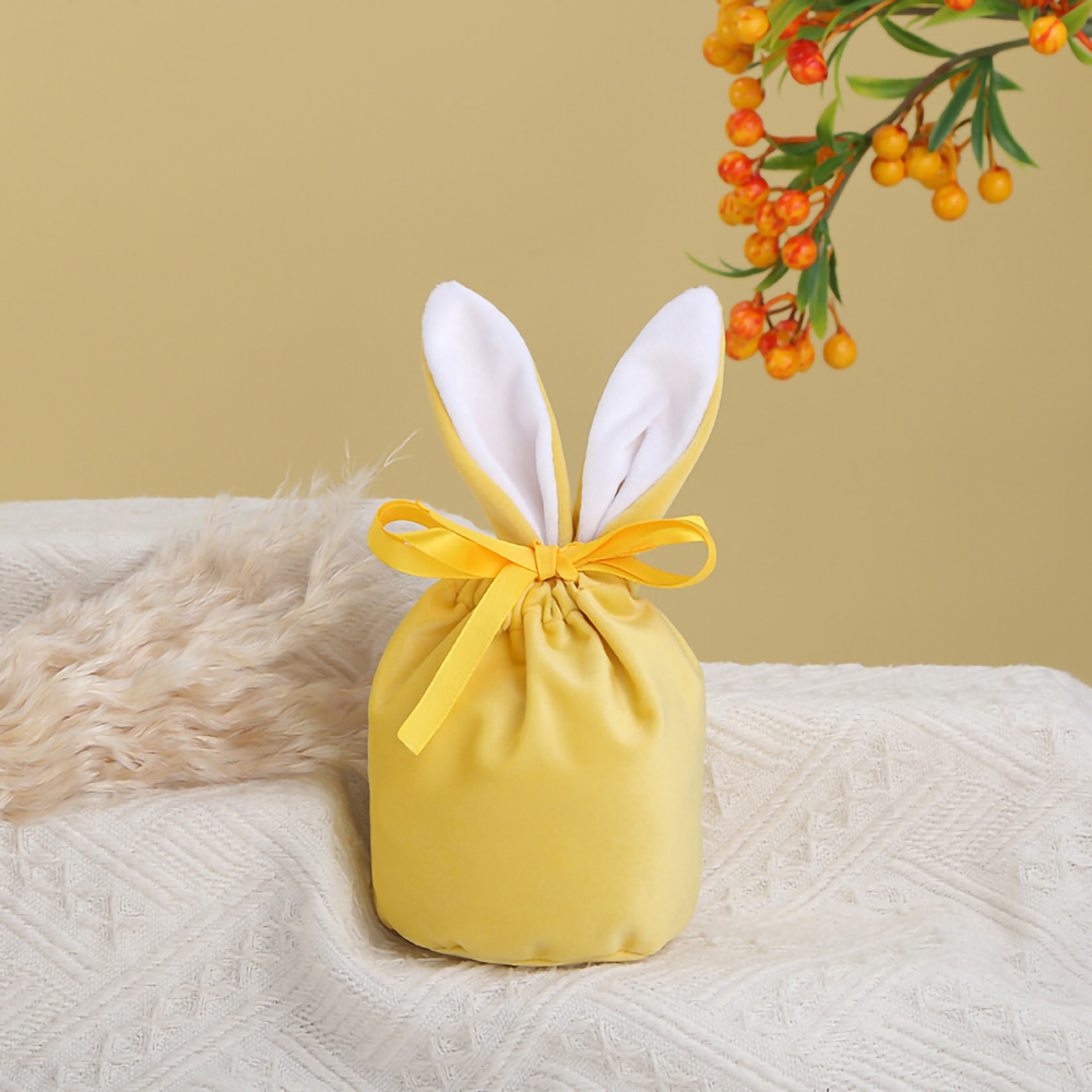 Cloth Pouch Easter Rabbit Ears Cute Bunny Gift Bags Chocolate Bags For Wedding Birthday Party Favor 8