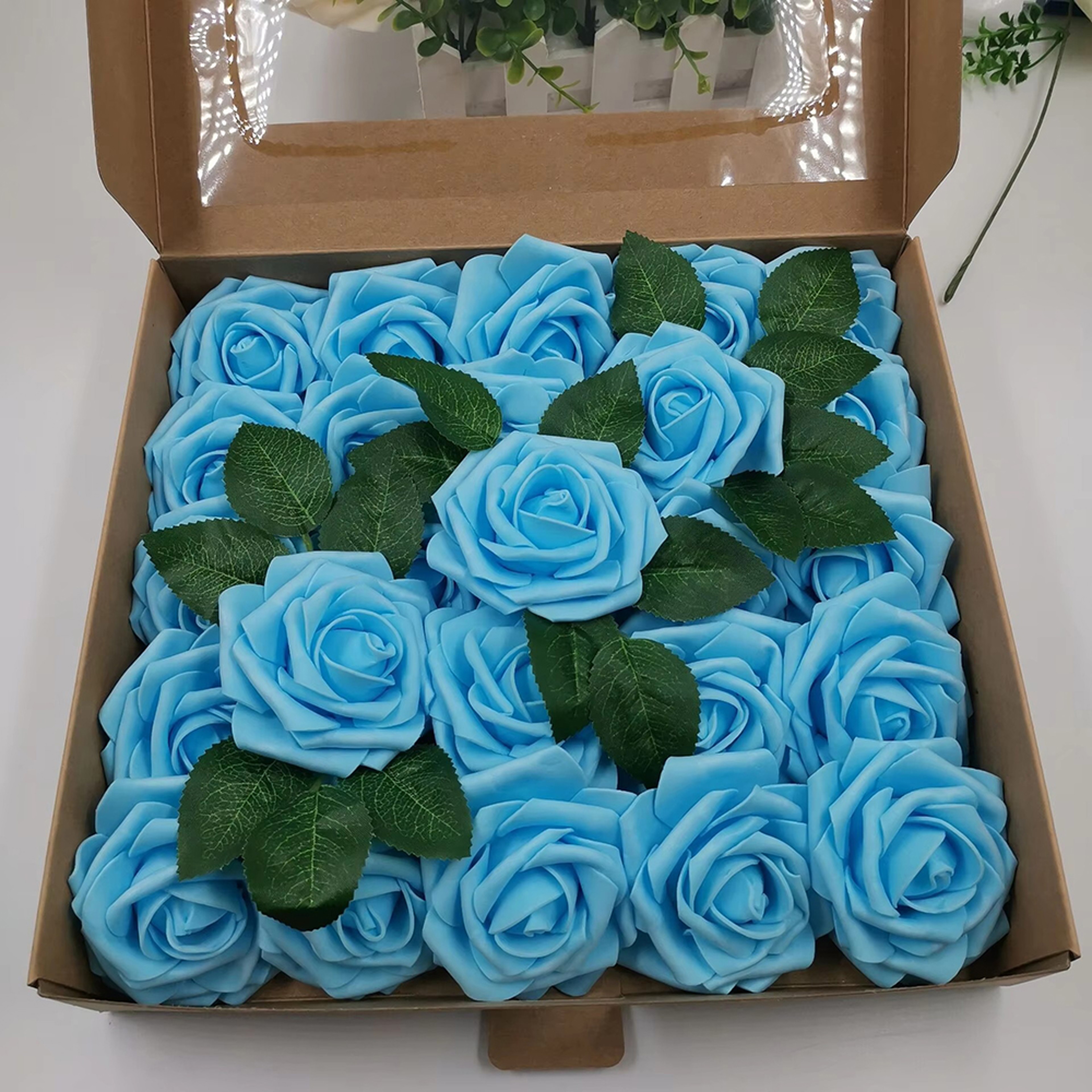 Fake Flowers Roses with Stem for Wedding Bouquets, Party Arrangements & Home Decor – view 15