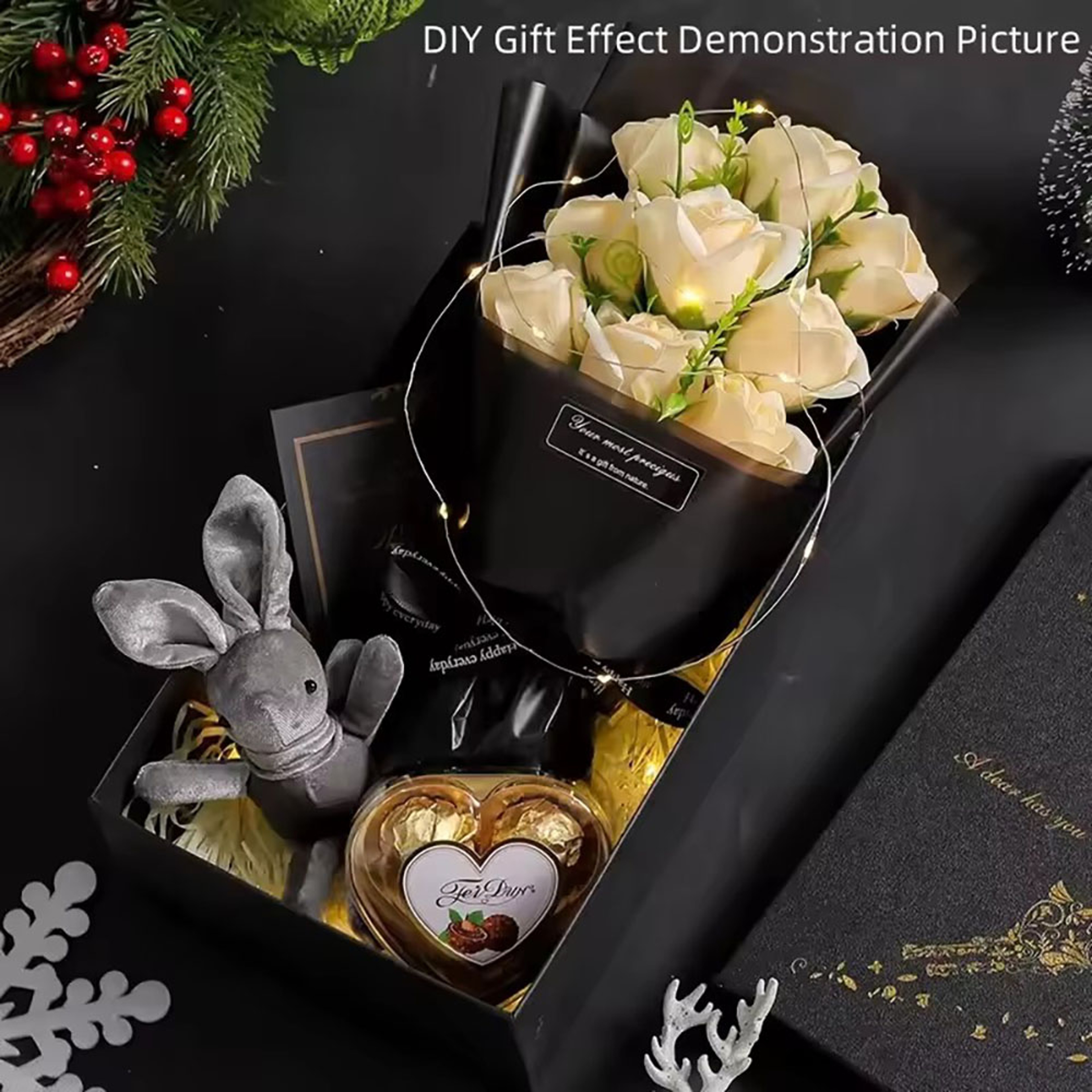 Artificial Silk Soap Flower Rose Bouquet for Home, Wedding, Birthday, Valentine's Day Gift – view 4