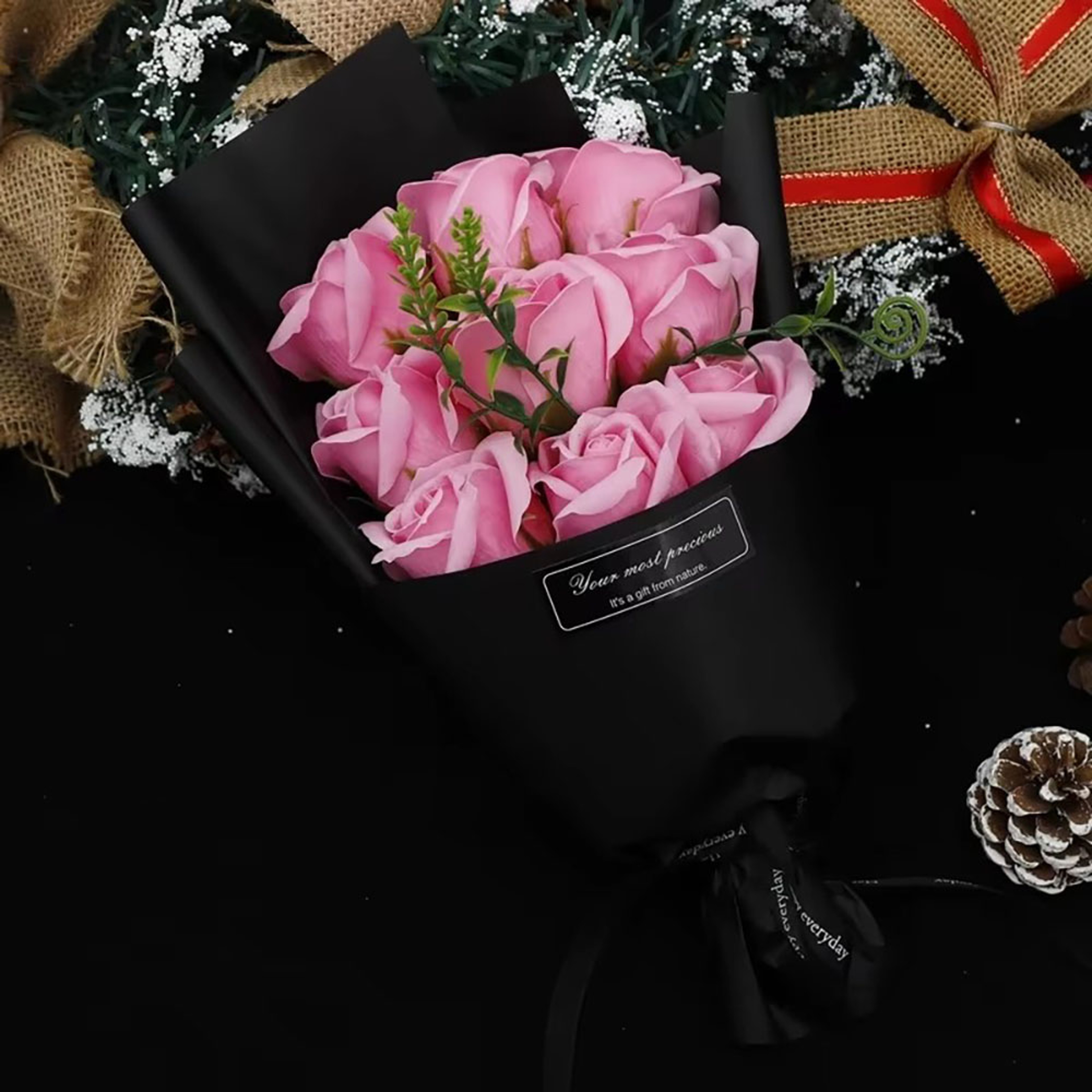 Artificial Silk Soap Flower Rose Bouquet for Home, Wedding, Birthday, Valentine's Day Gift – view 10